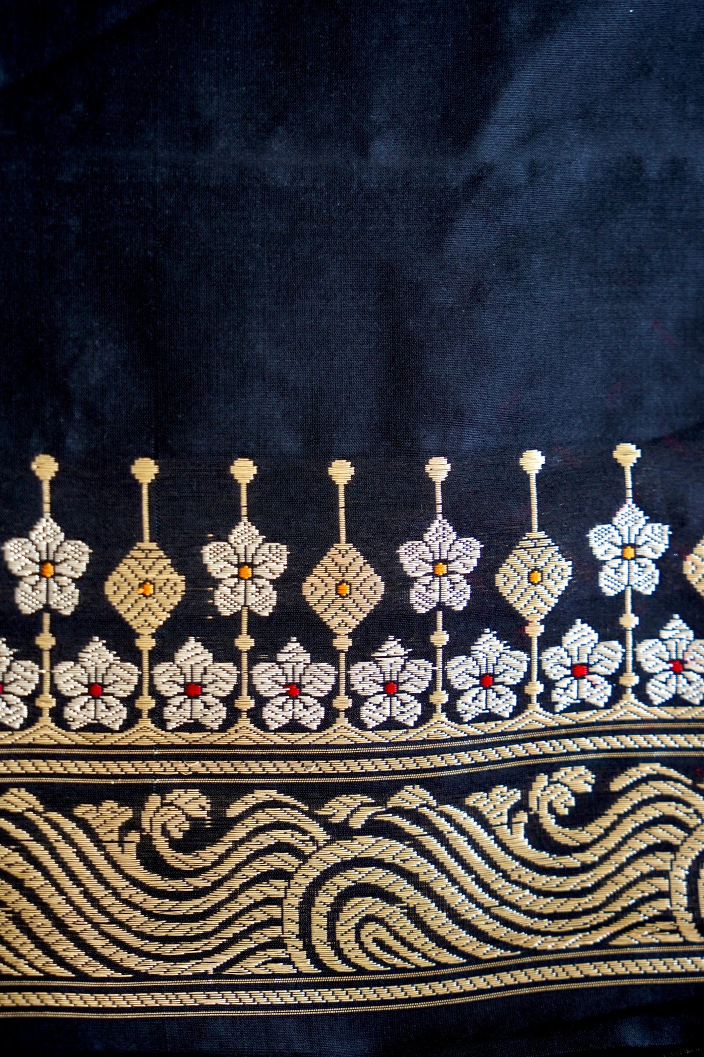 Black Katan Silk Saree