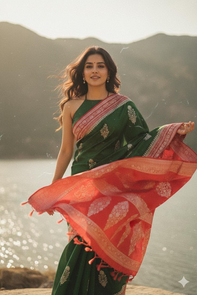 Mashru Silk Banarasi Saree