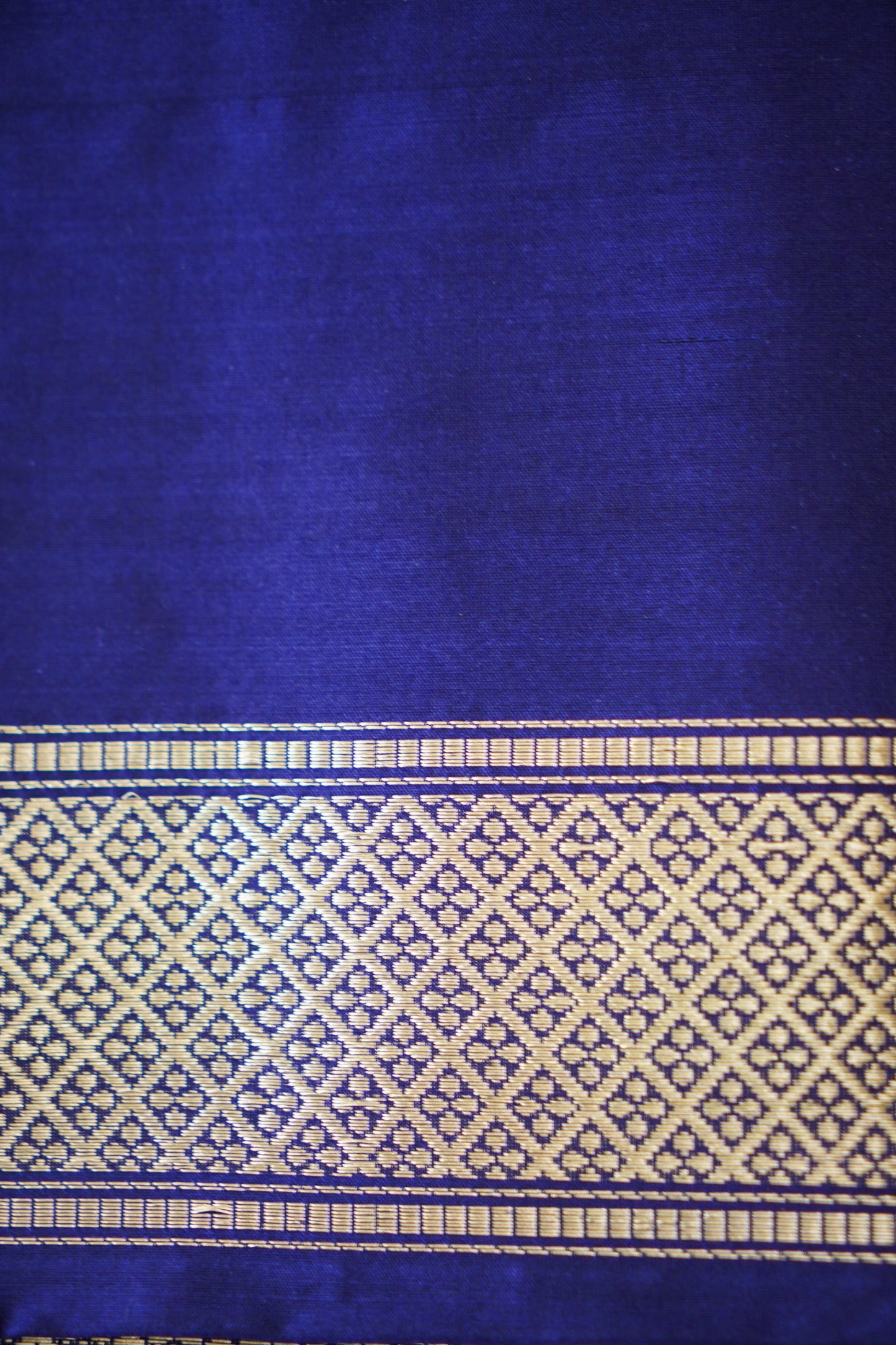 Royal Blue Banaras Ghat Katan Saree