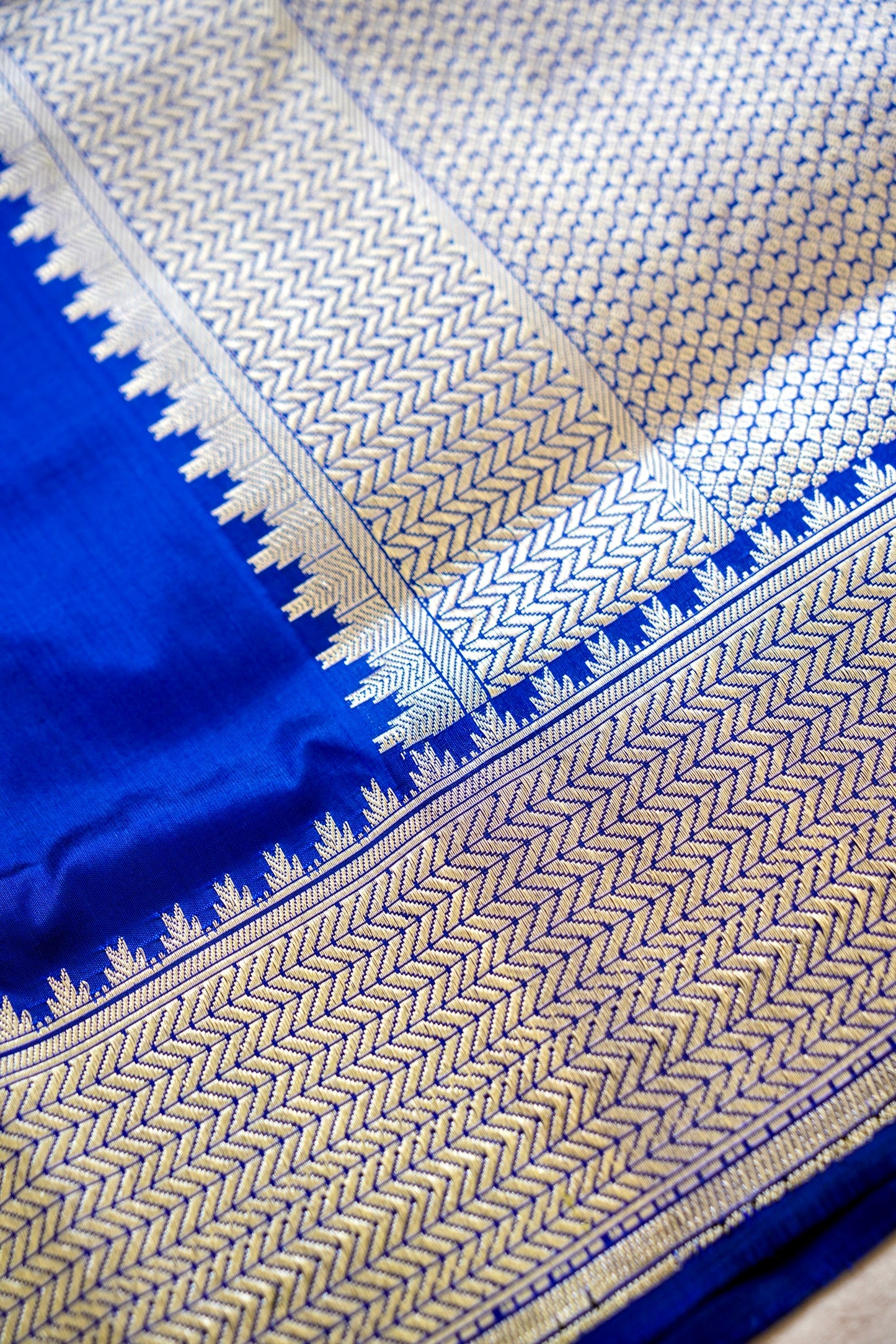 Royal Blue Katan SilknSaree