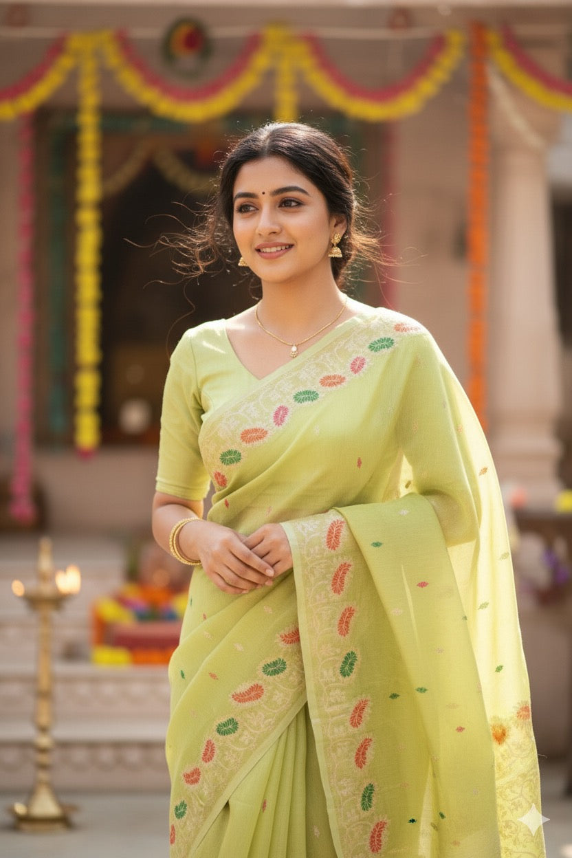 Raw Tussar Banarasi Saree