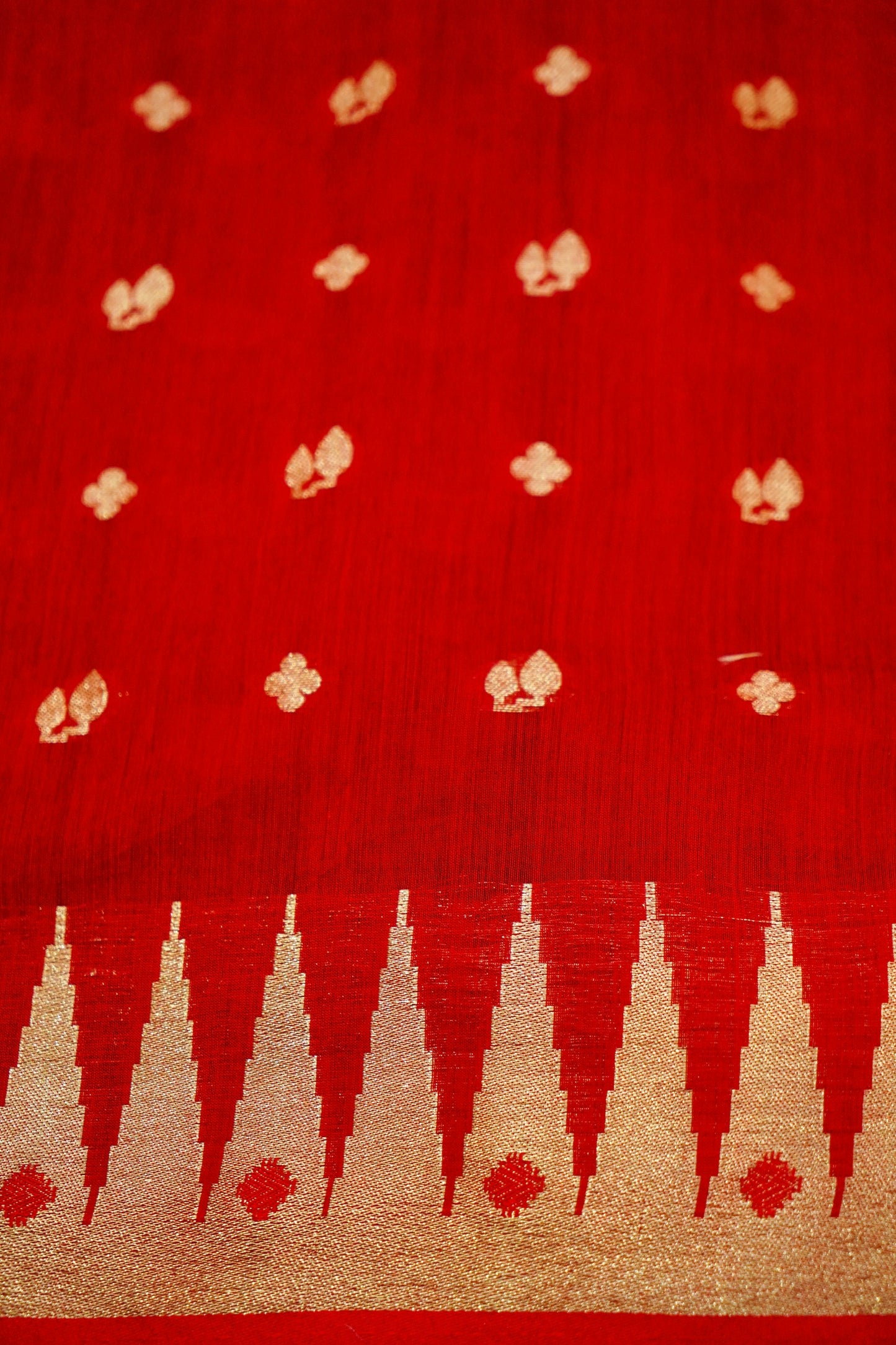 Elegant Dark Green Pure Banarasi Cotton Saree