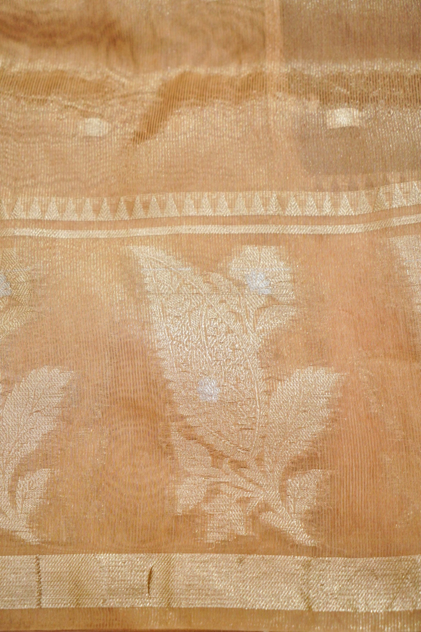Banarasi Pulp Silk Saree in Maroon with Cream Border