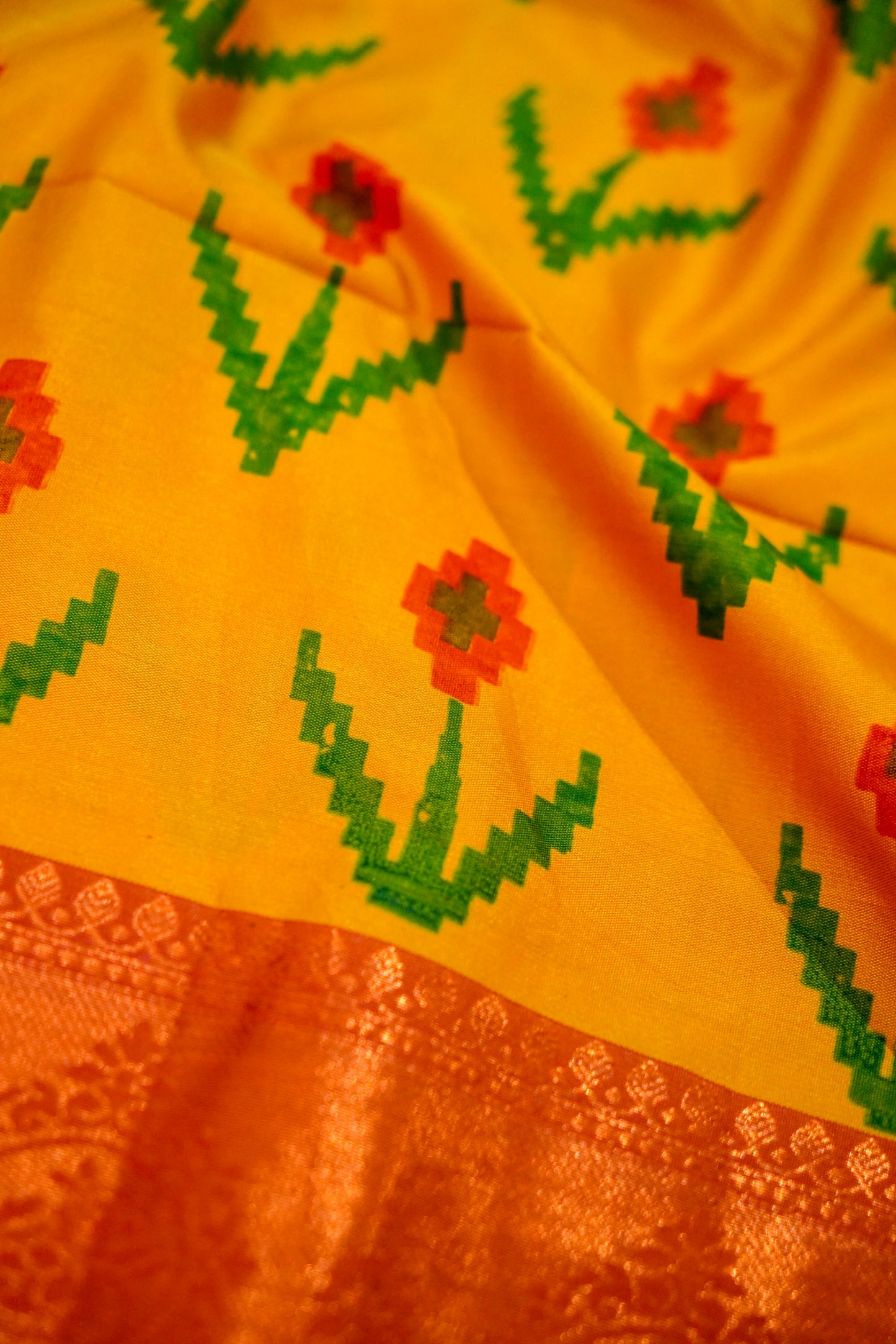 Radiant Yellow Banarasi Soft Silk Saree