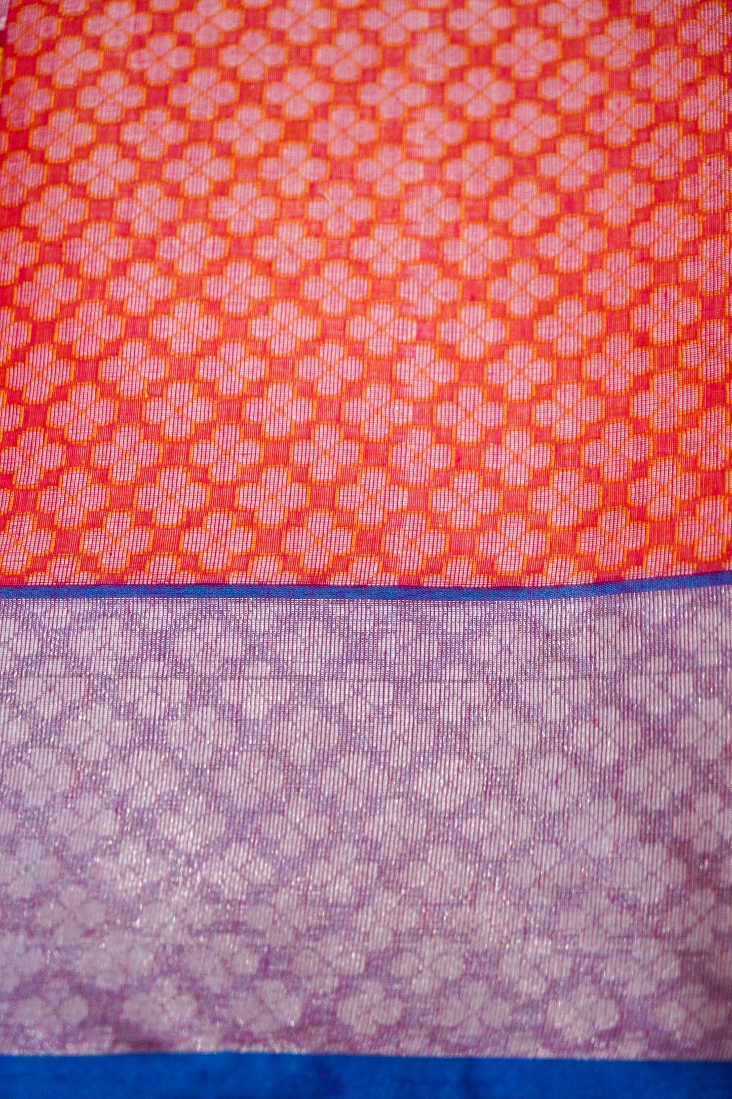 Handwoven Banarasi Pink Cotton Ikkat saree