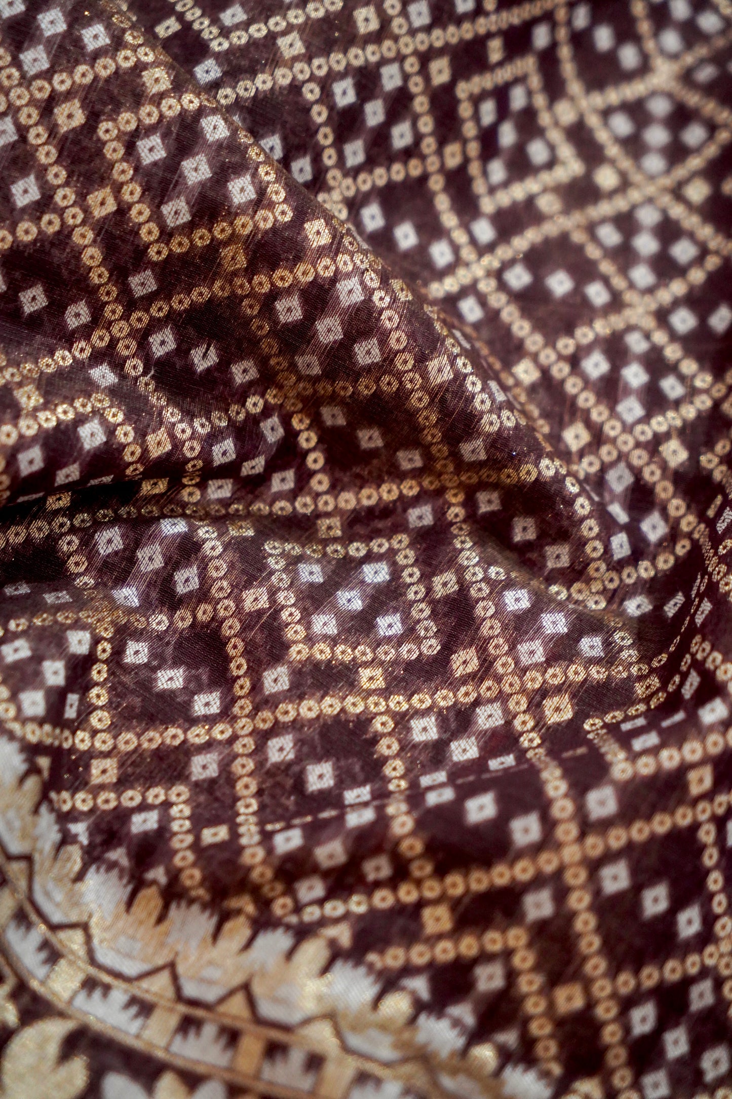 Stunning Wine Banarasi Fine Cotton Saree