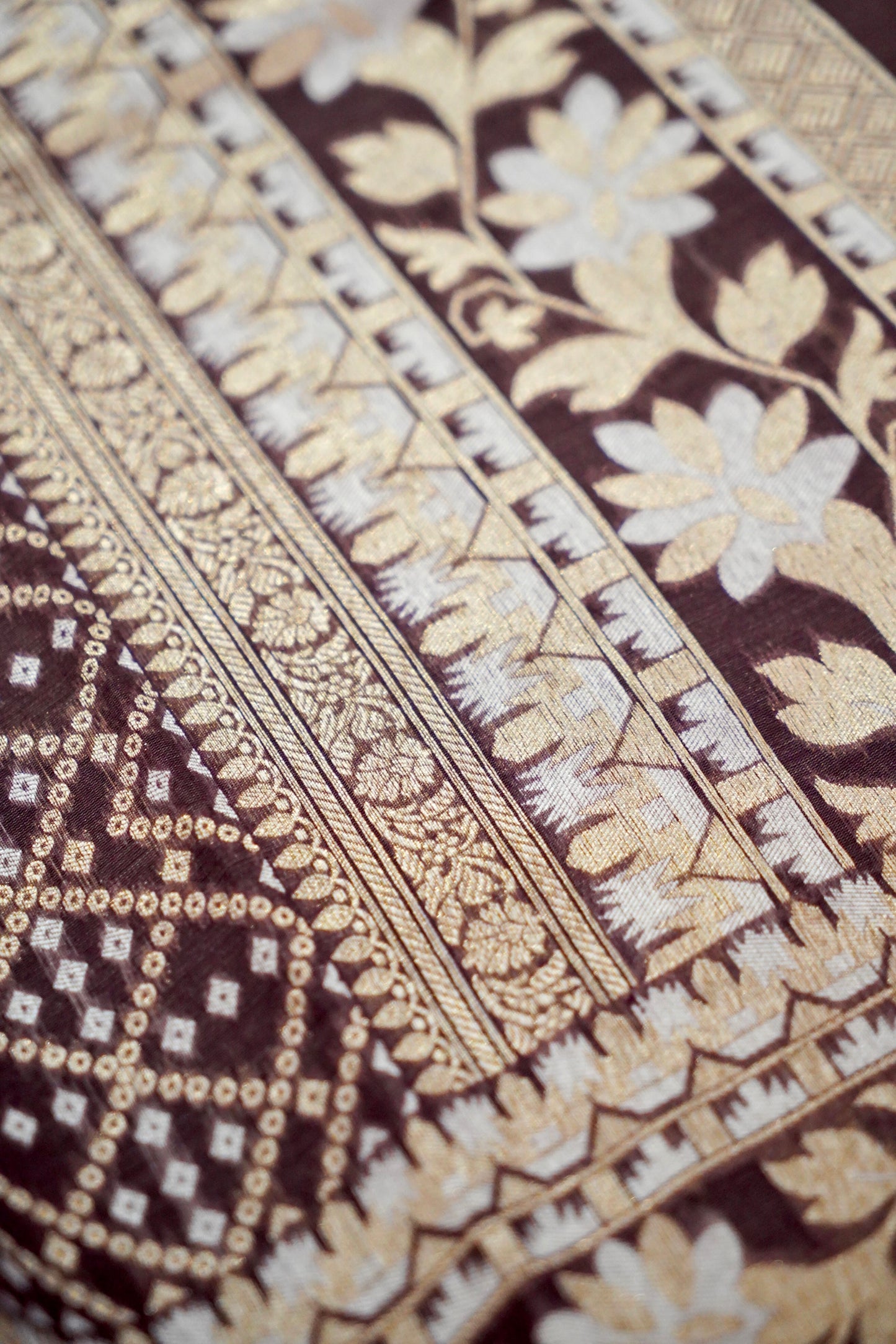 Stunning Wine Banarasi Fine Cotton Saree