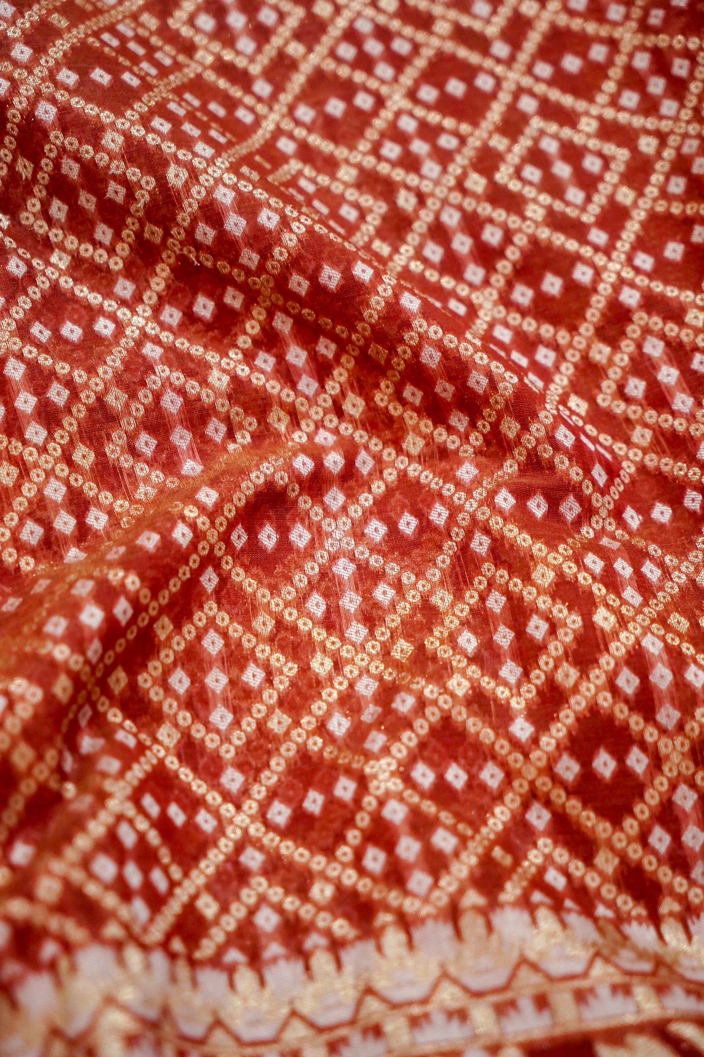 Stunning Red Banarasi Fine Cotton Saree