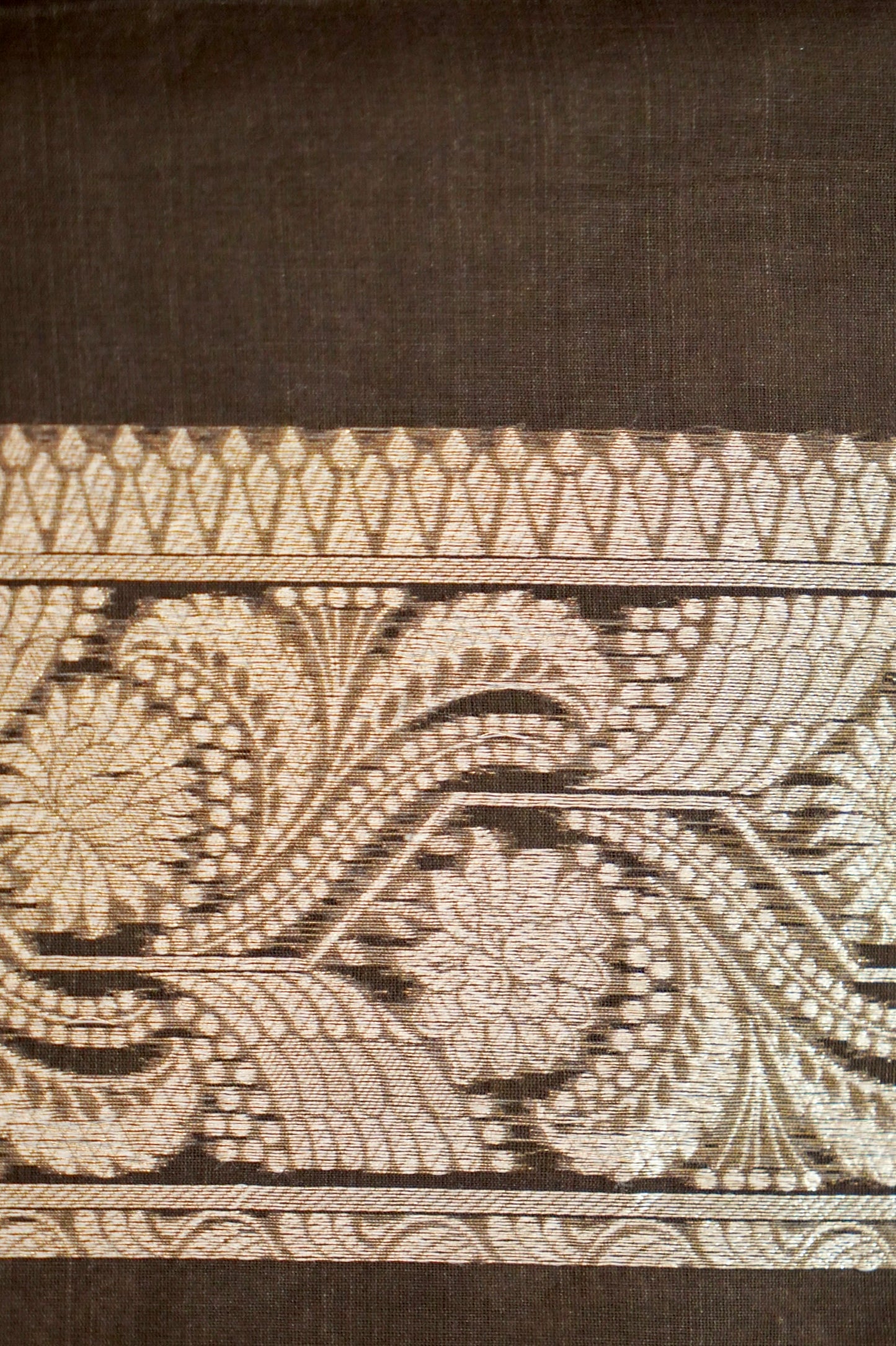 Brown Banarasi Cotton Saree