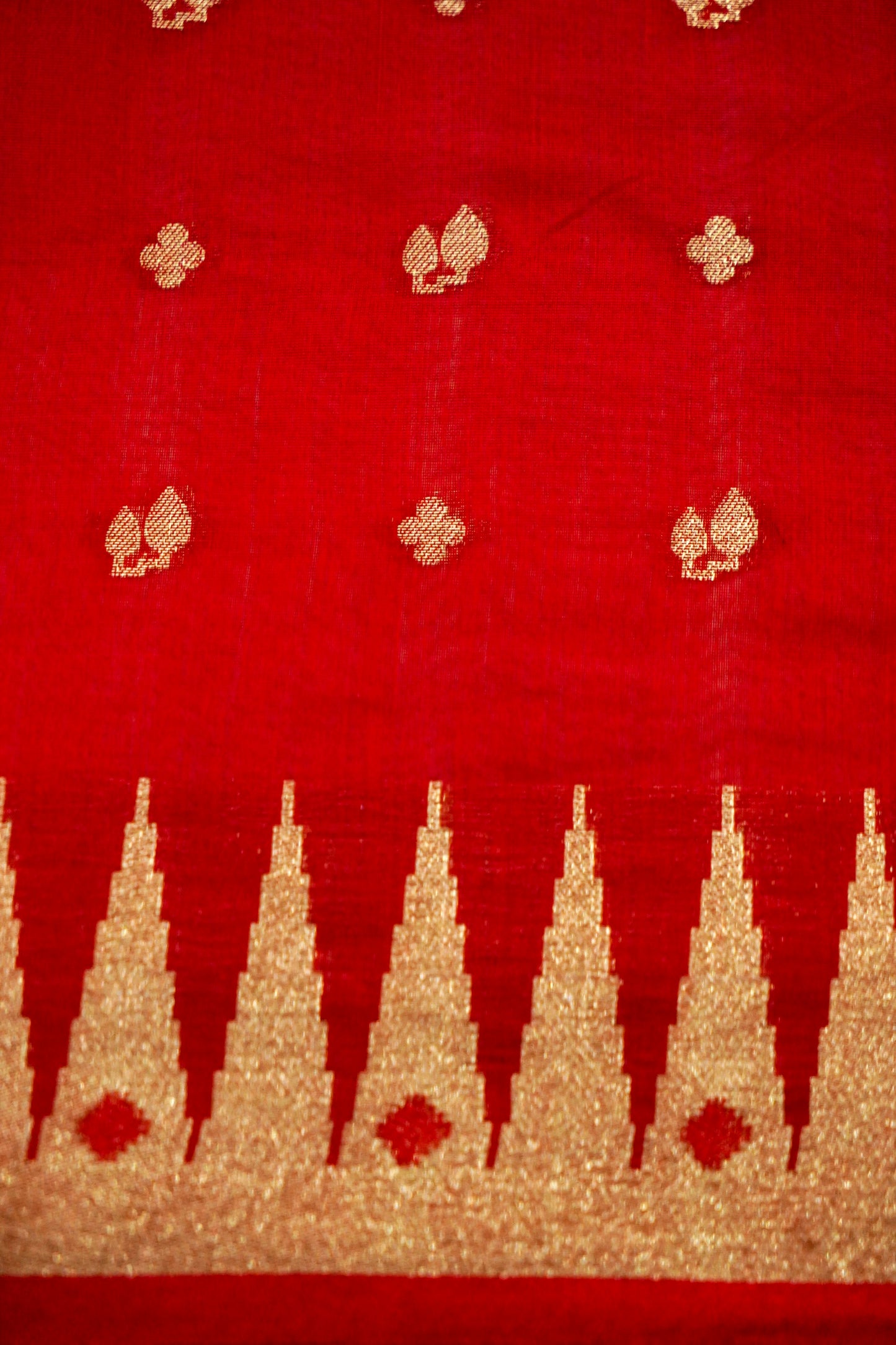 Elegant Navy Blue Pure Banarasi Cotton Saree