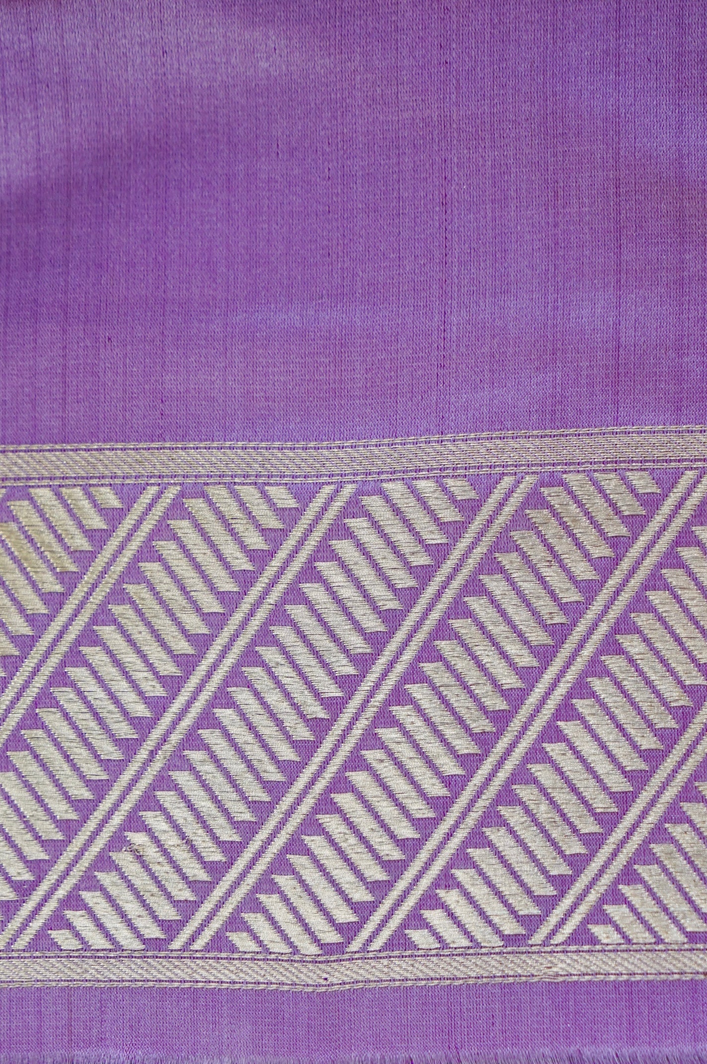 Lilac Pure Banarasi Katan Silk Saree