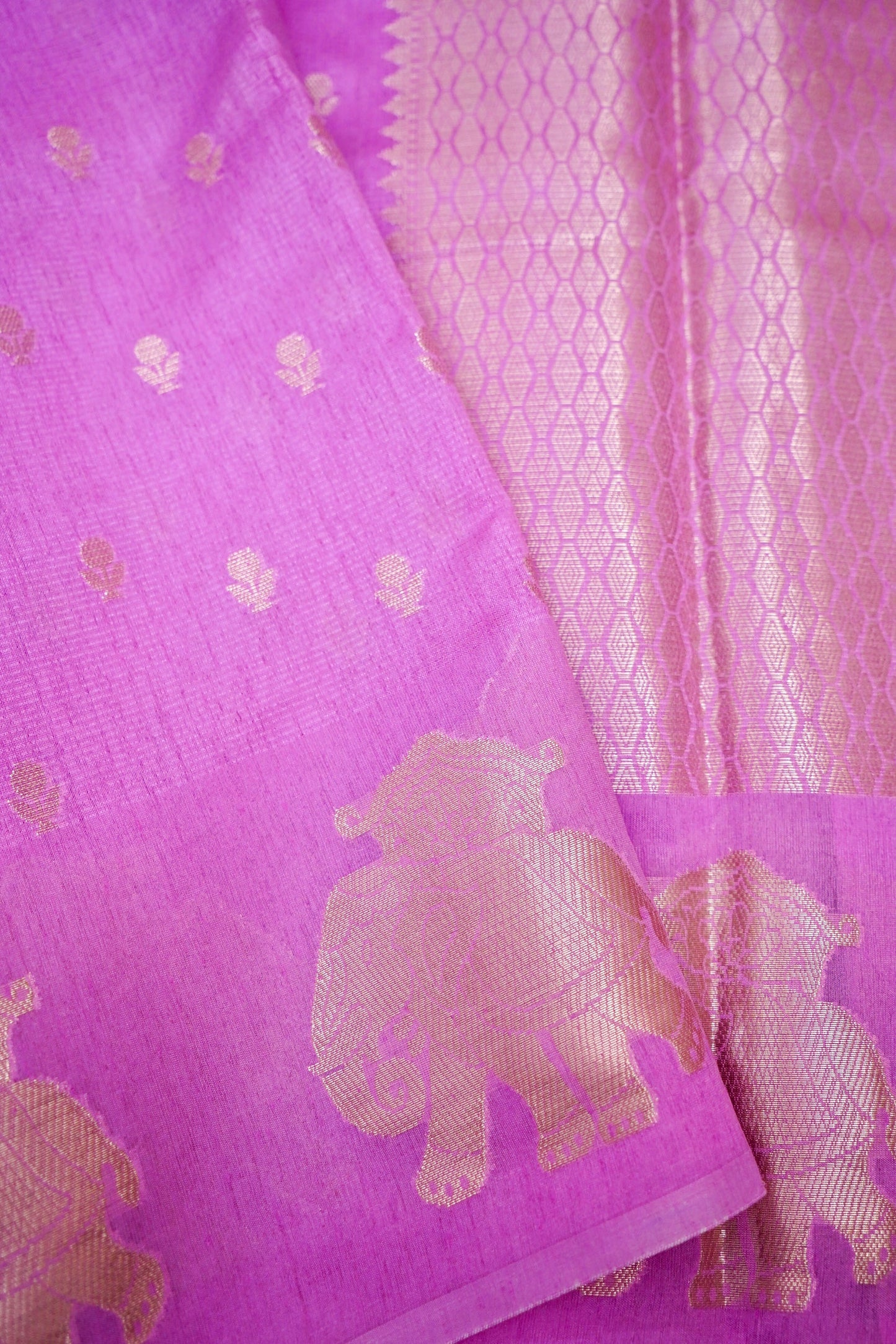 Cotton- Tussar Blend Banarasi Saree