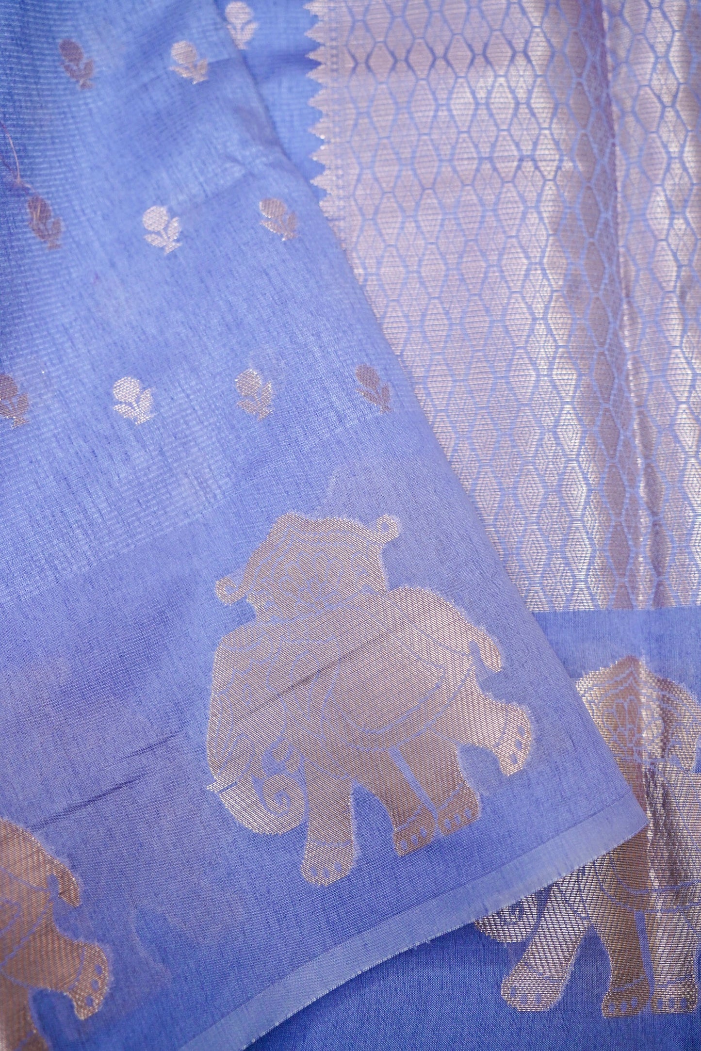 Cotton - Tussar Blend Banarasi Saree