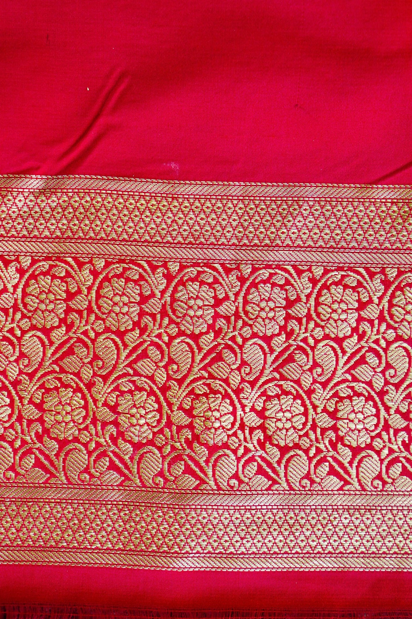 Red Pure Banarasi Katan Silk Saree