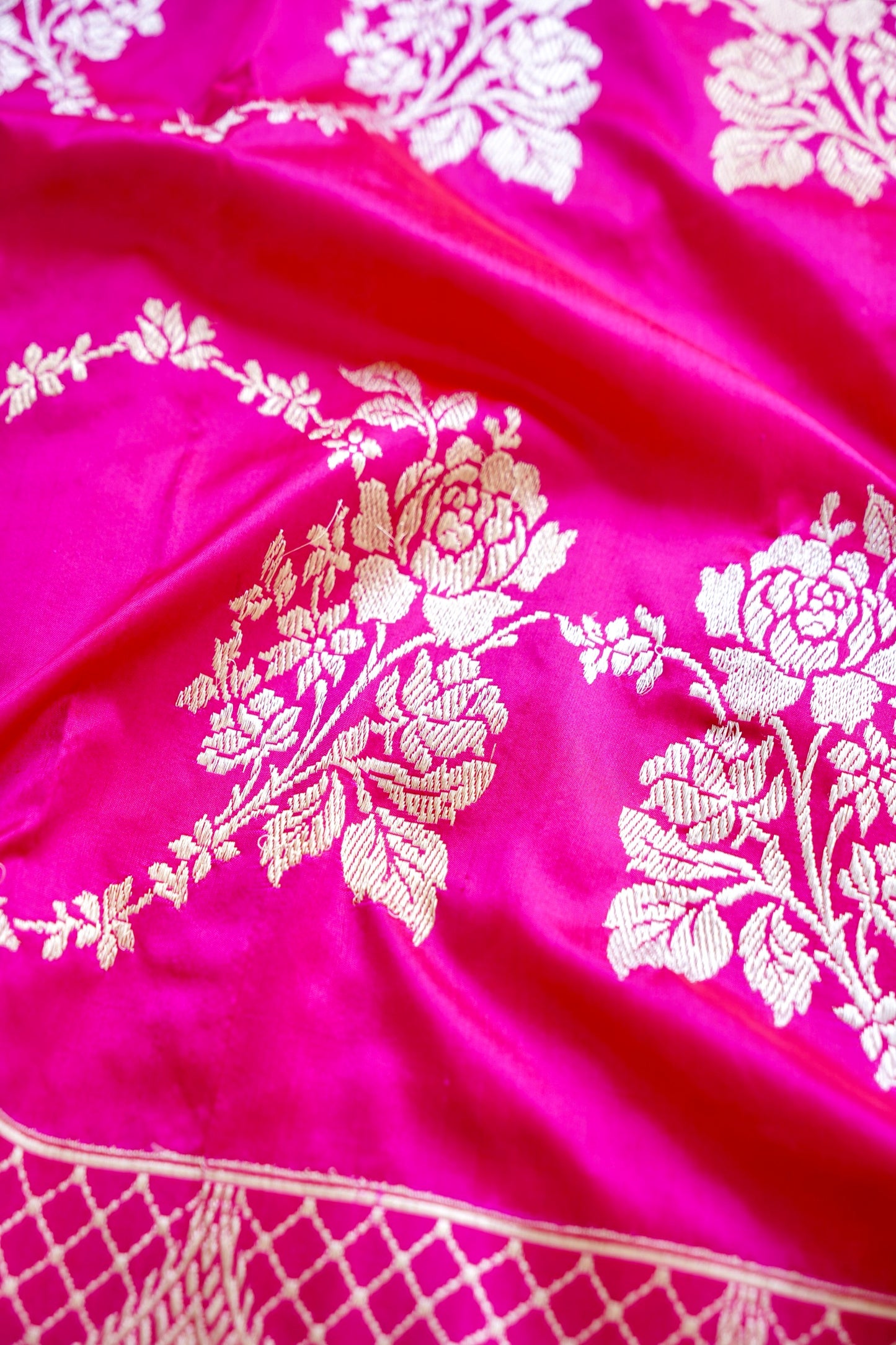 Rani Pink Katan Silk Saree