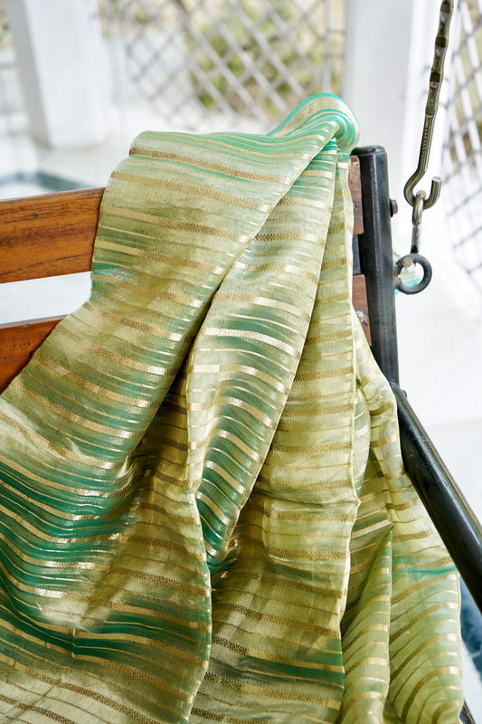 Summer Green Tissue Silk Saree