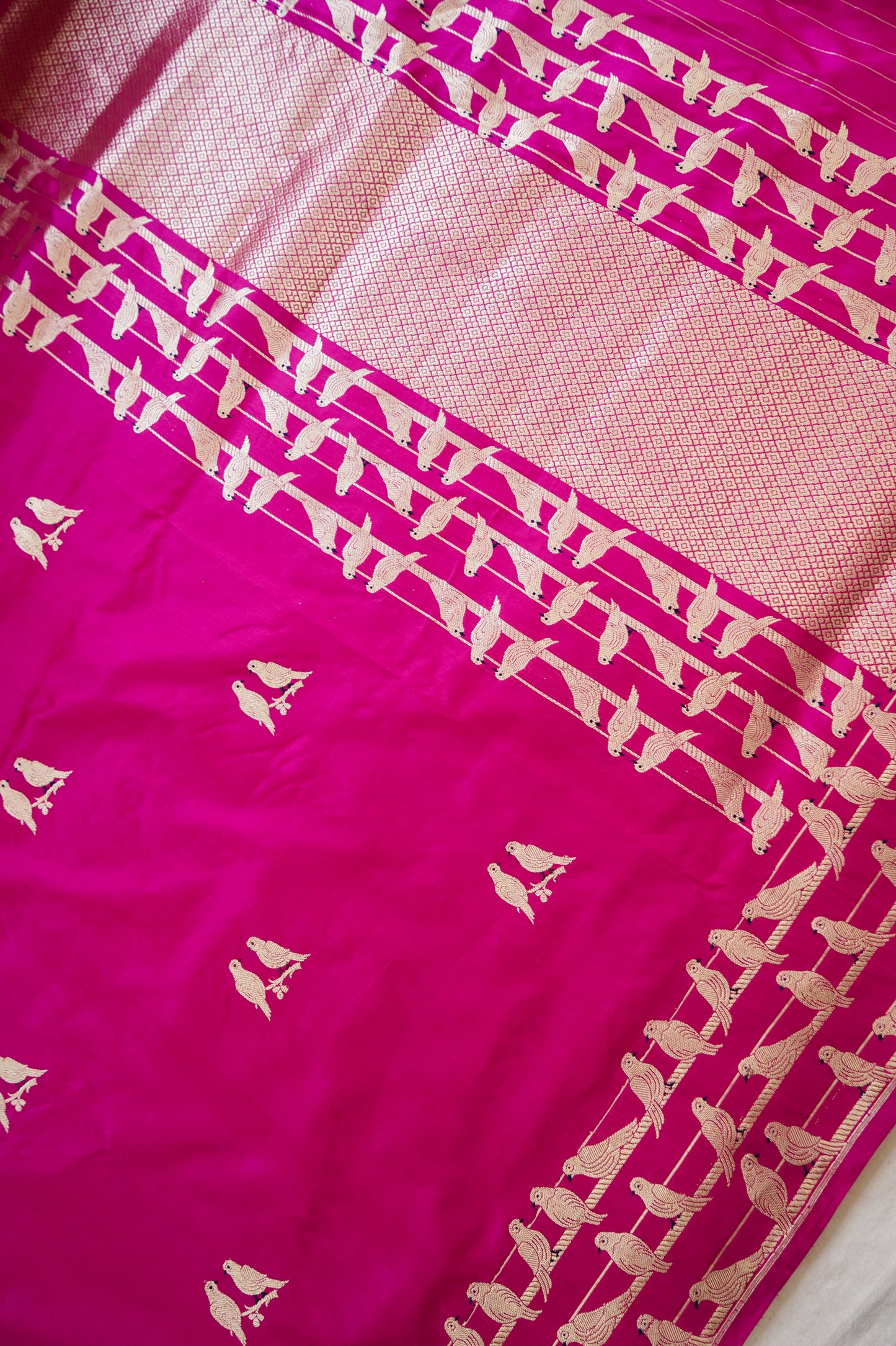 Rani Pink Katan Silk Saree