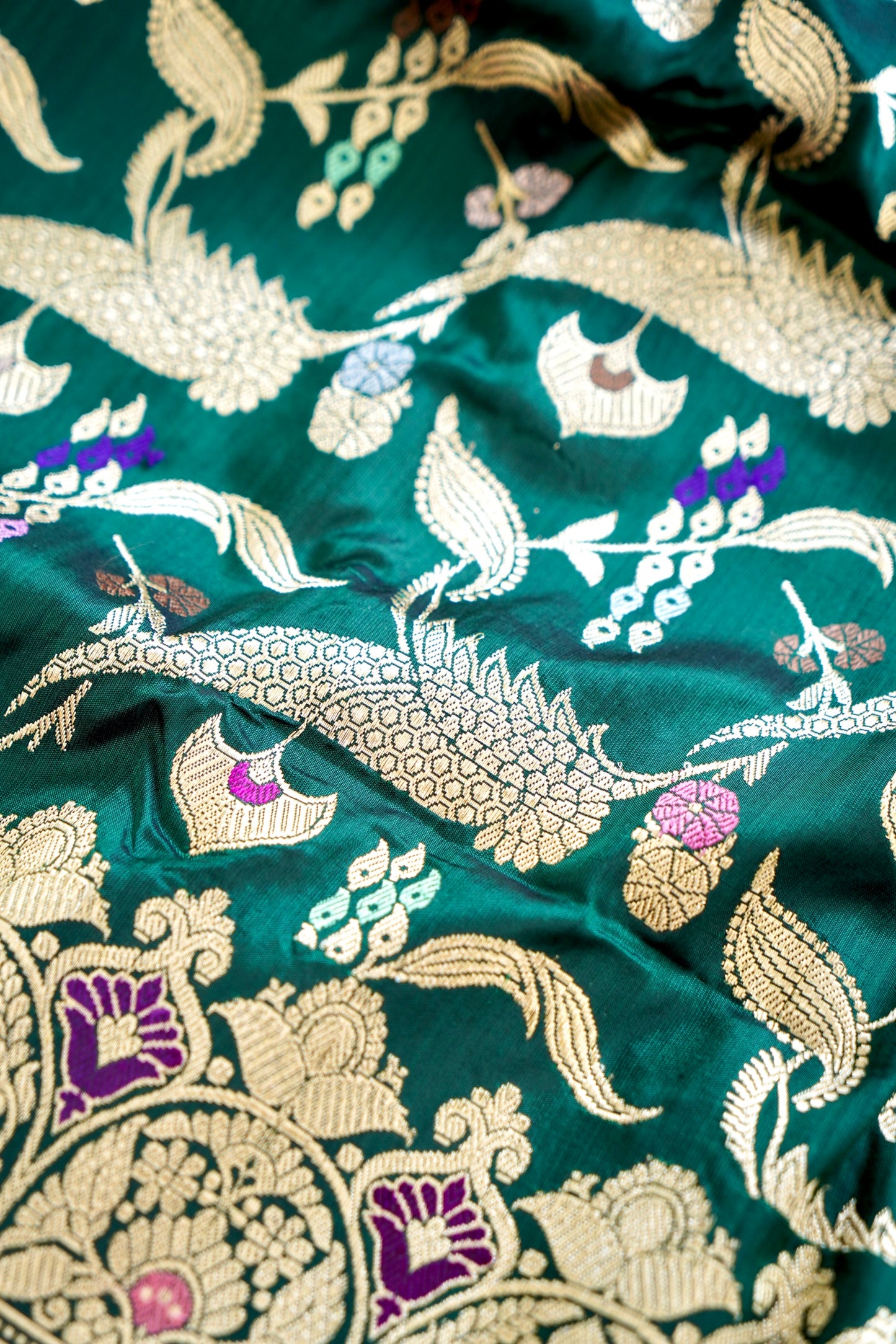 Royal Green Katan Silk Saree