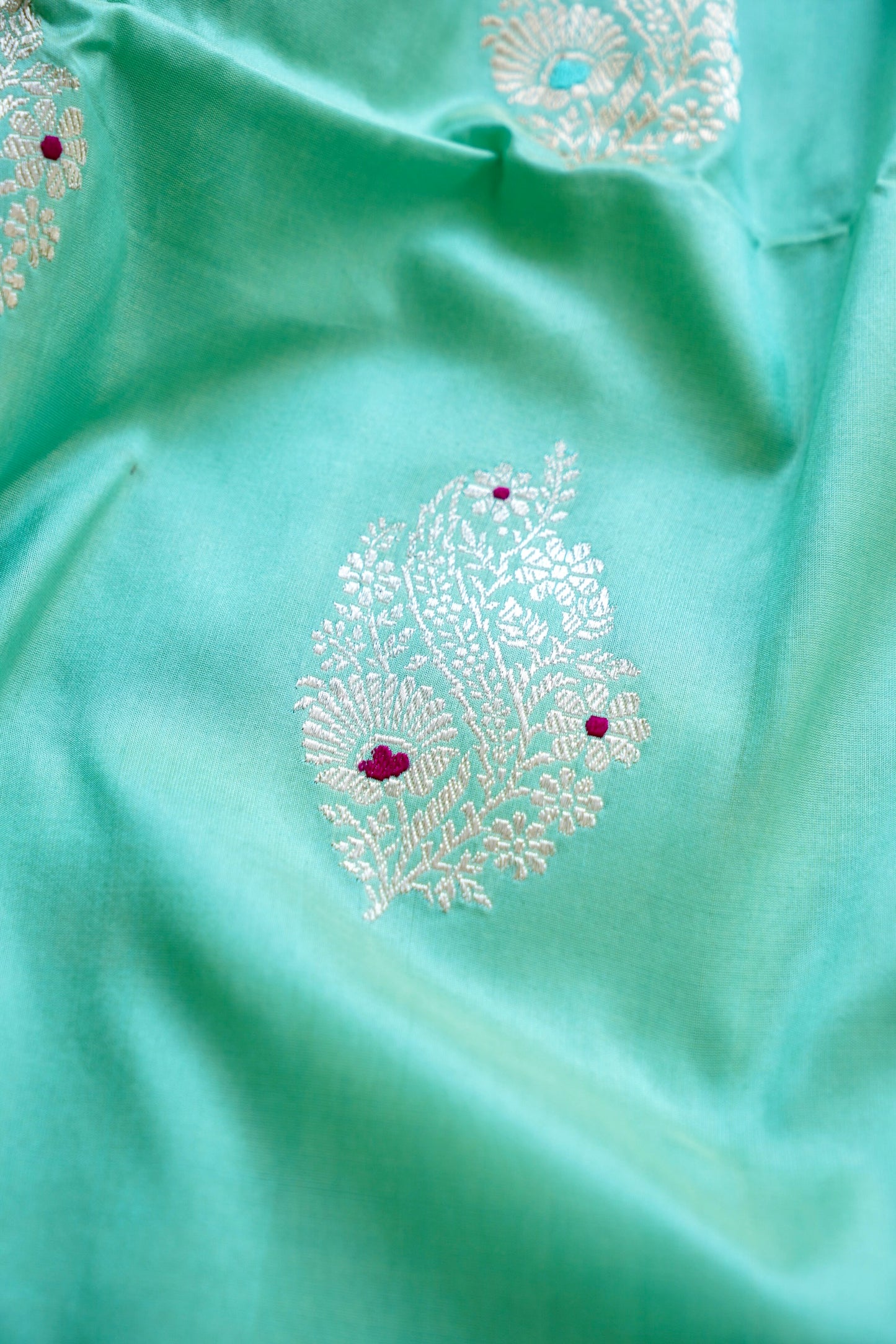 Summer Green Katan Silk Saree