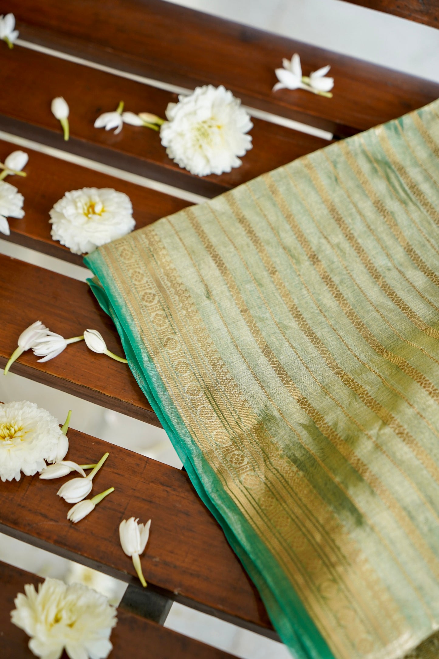 Summer Green Tissue Silk Saree