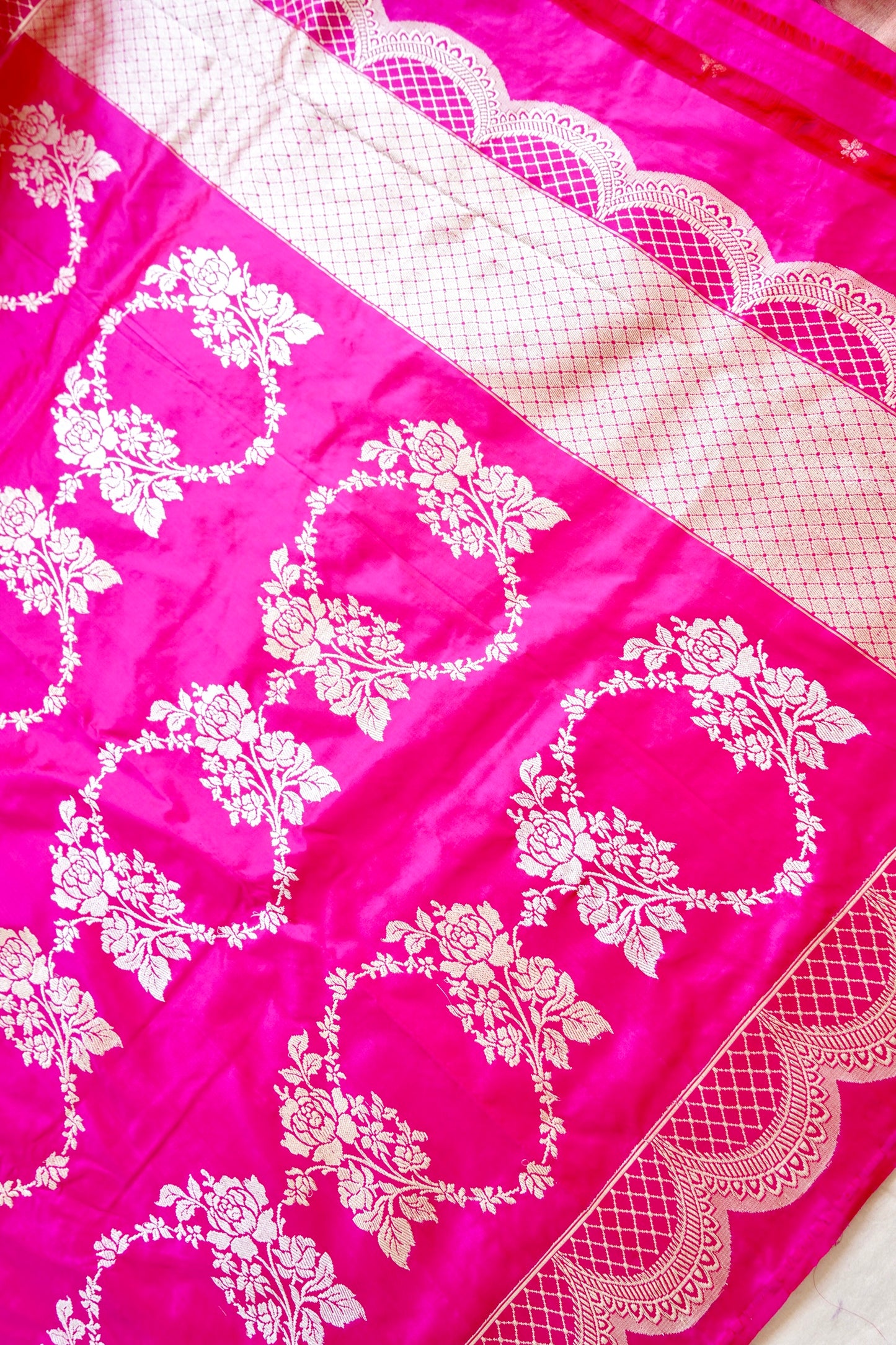 Rani Pink Katan Silk Saree
