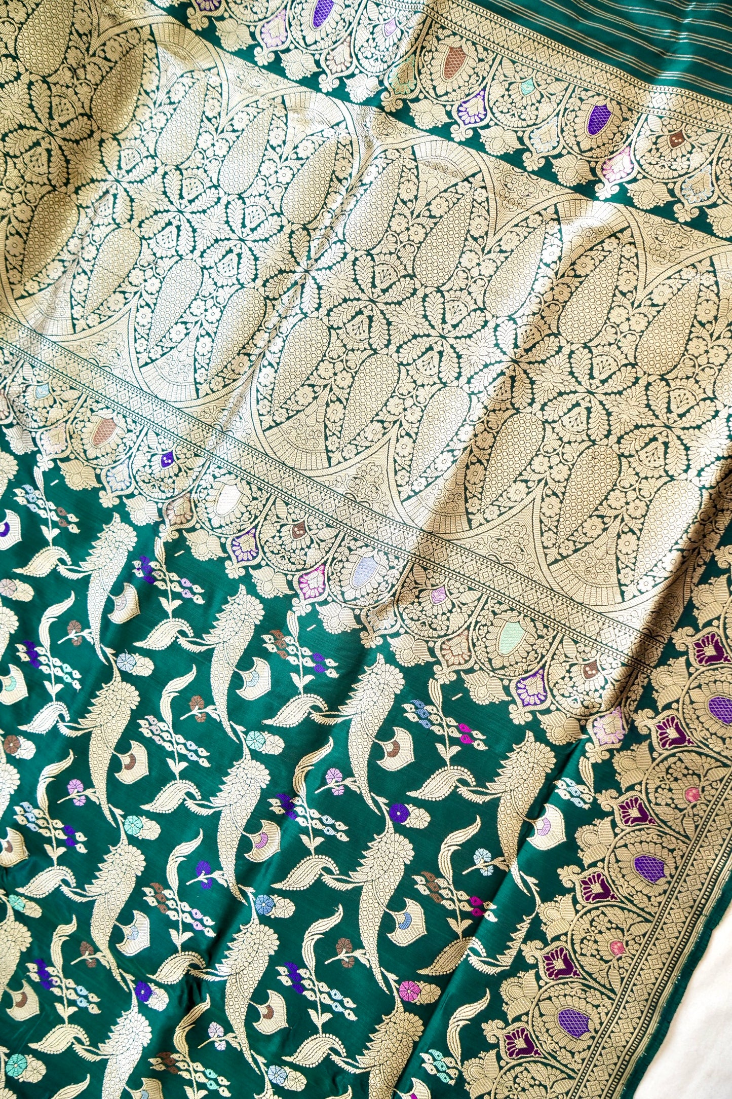 Royal Green Katan Silk Saree