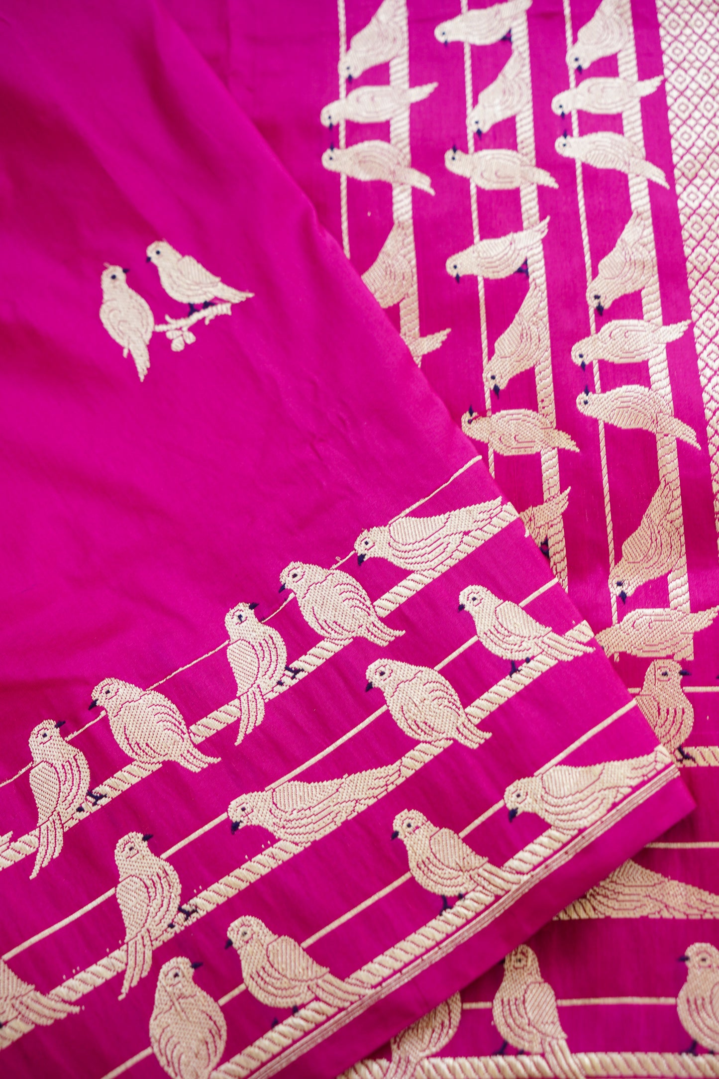 Rani Pink Katan Silk Saree