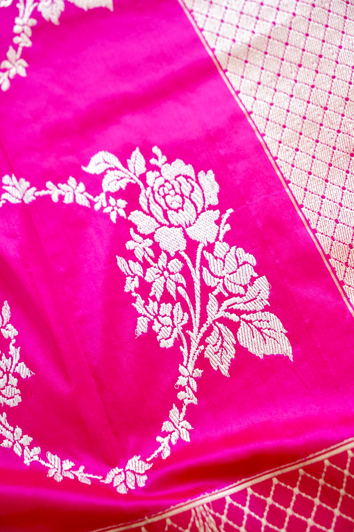 Rani Pink Katan Silk Saree