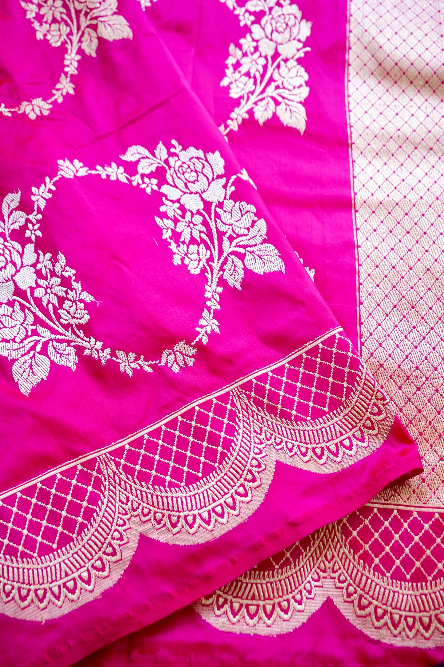 Rani Pink Katan Silk Saree