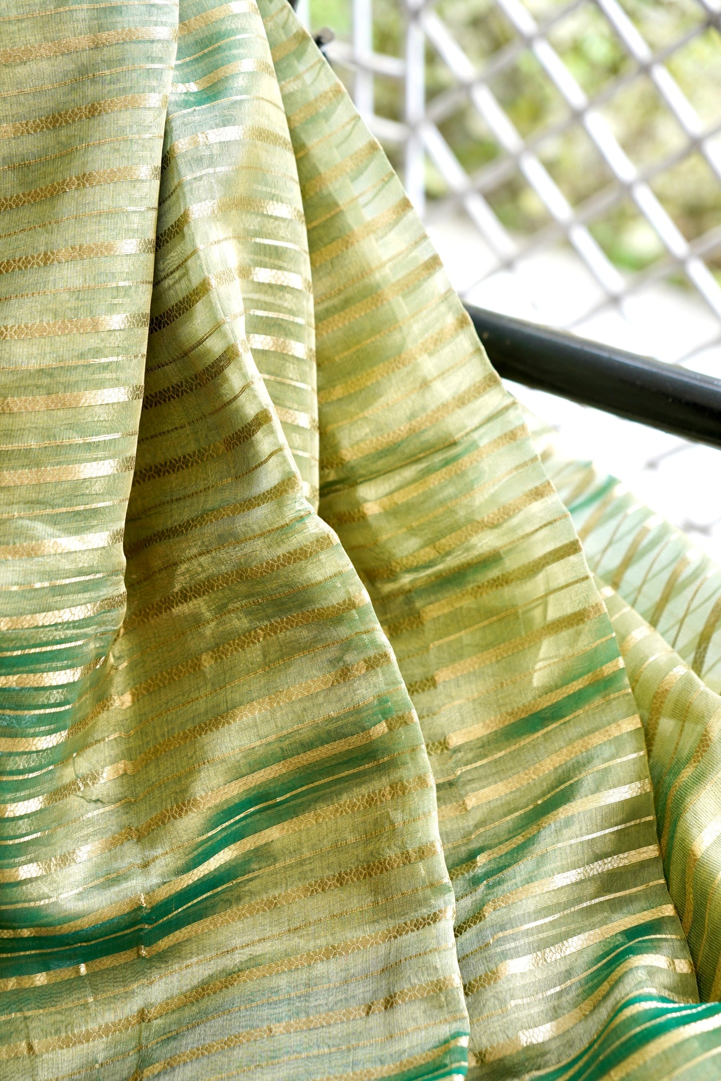 Summer Green Tissue Silk Saree
