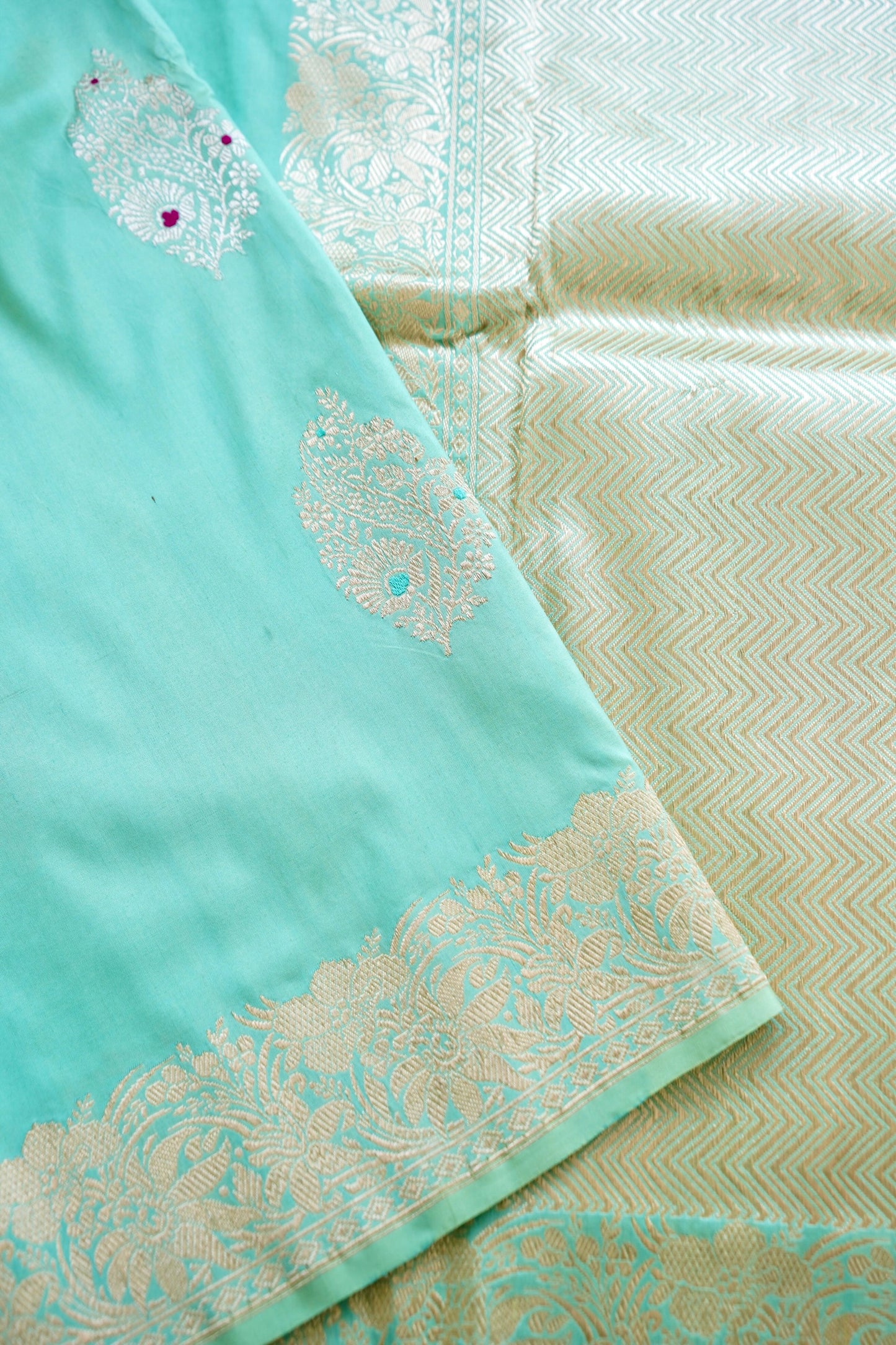 Summer Green Katan Silk Saree