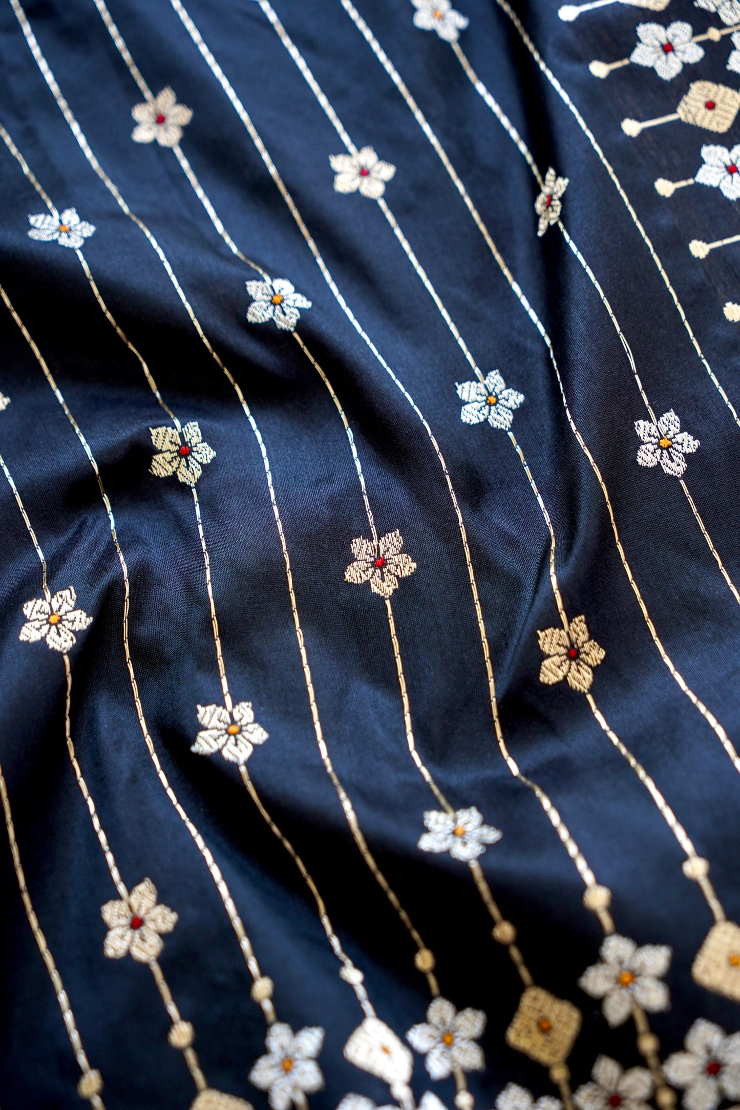 Black Katan Silk Saree