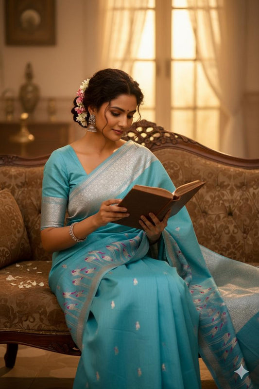 Raw Tussar Silk Banarasi Saree