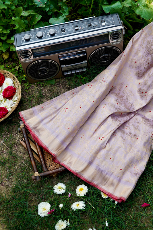 Pastel Katan Silk Saree