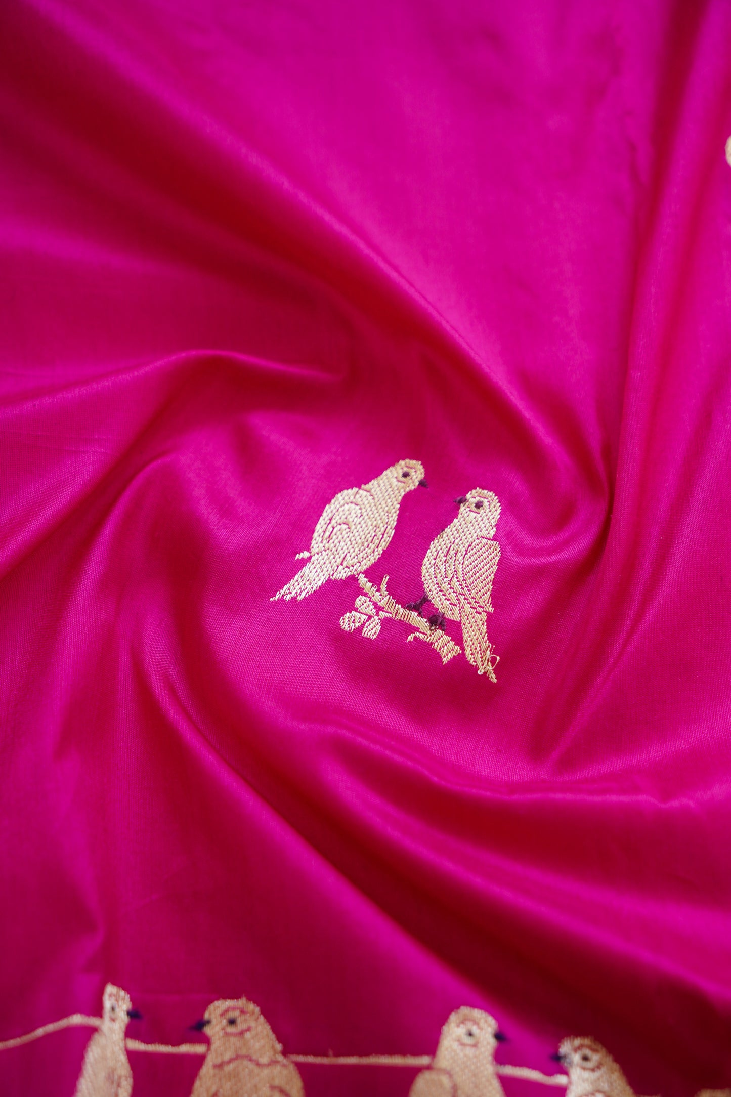 Rani Pink Katan Silk Saree