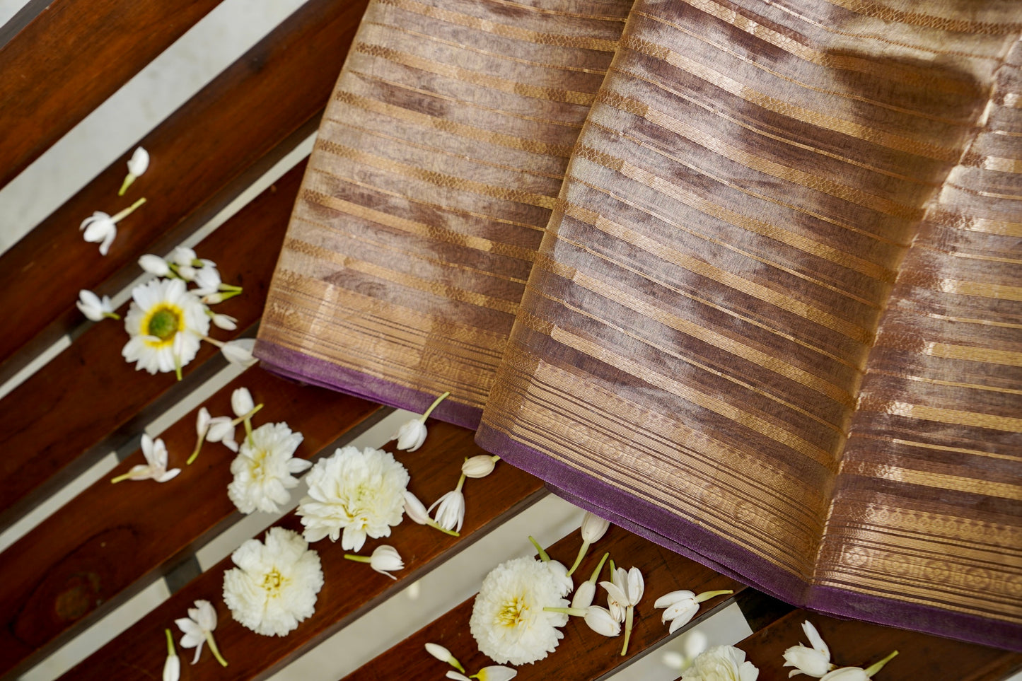 Lavender Tissue Silk Saree