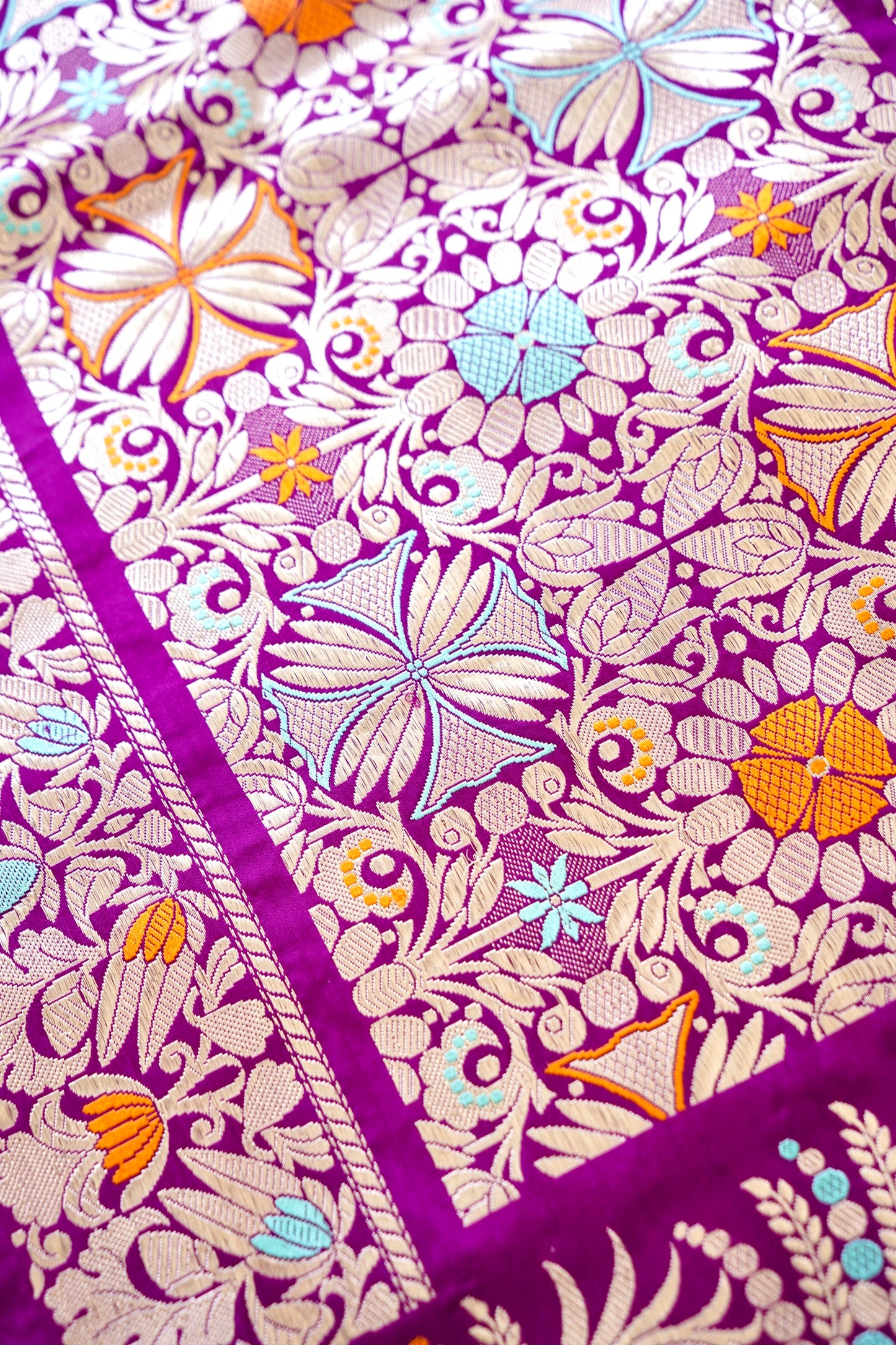 Magenta Katan Silk Saree