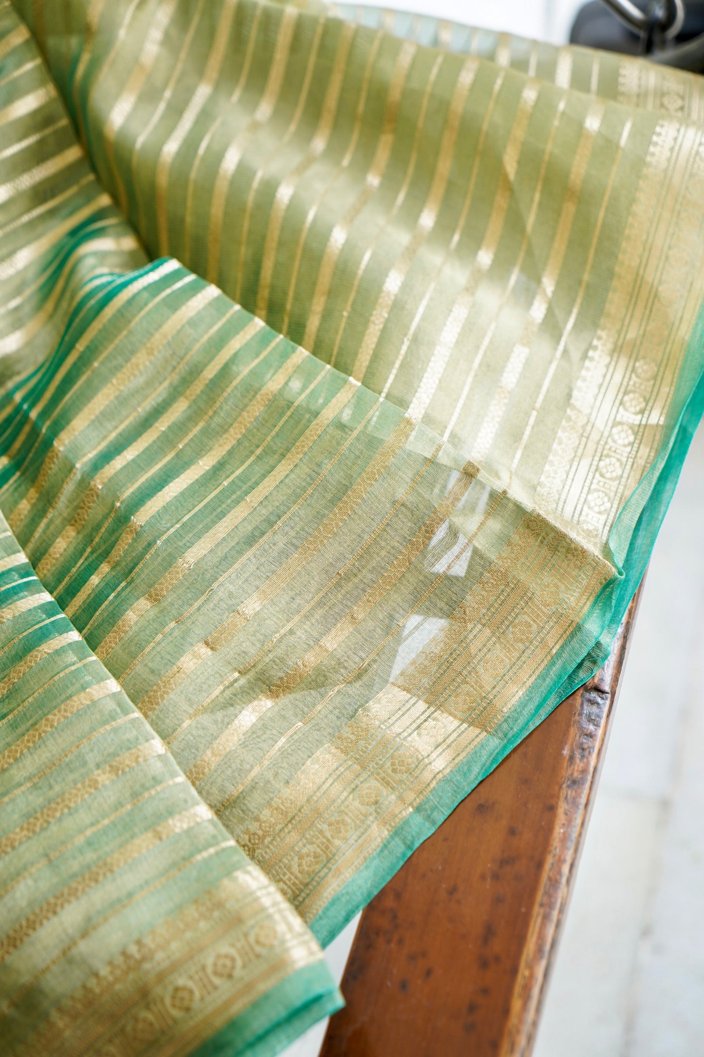 Summer Green Tissue Silk Saree