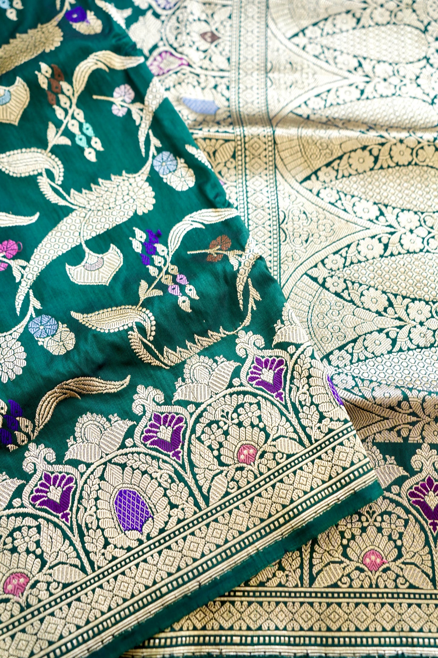 Royal Green Katan Silk Saree