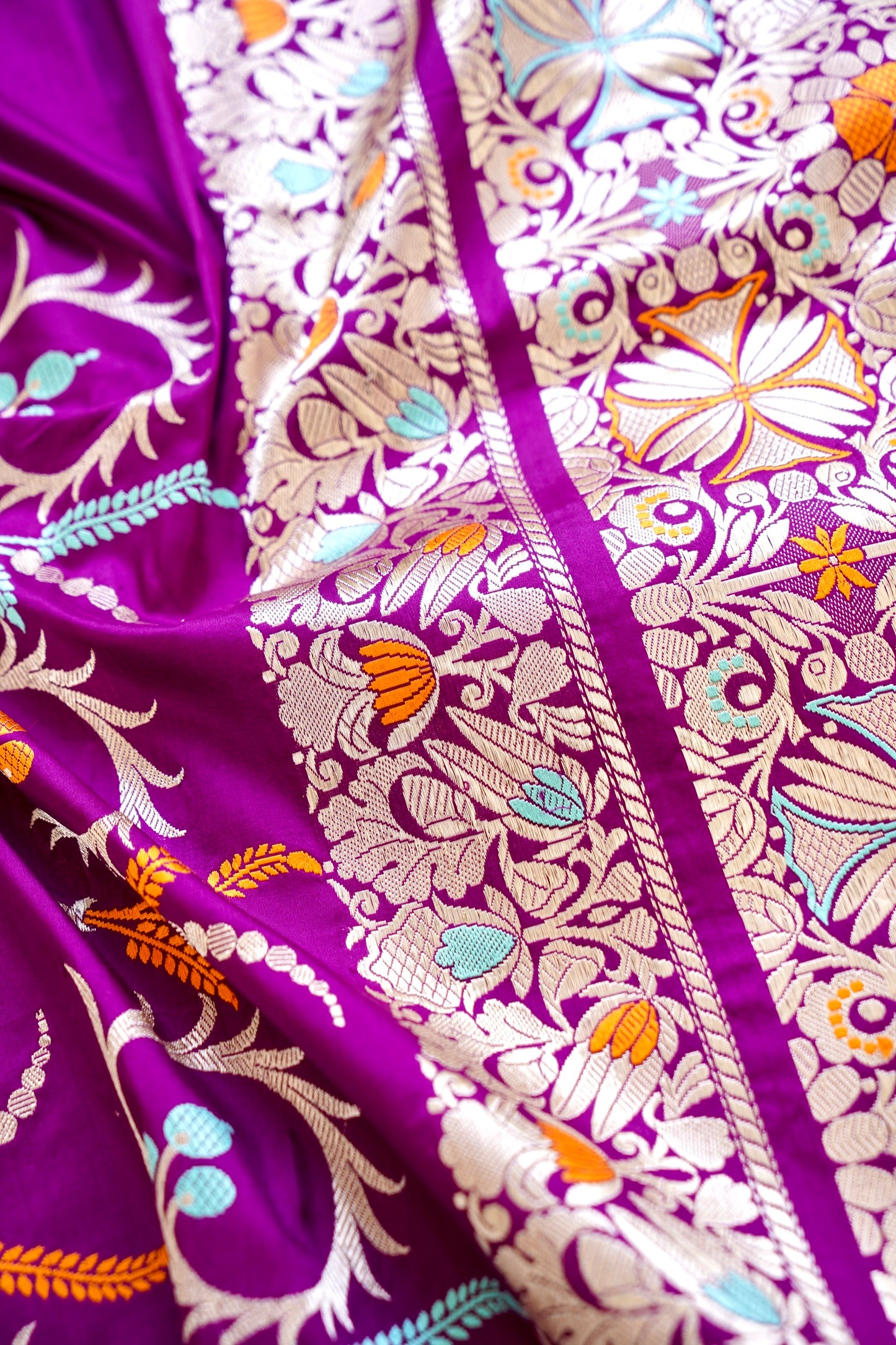 Magenta Katan Silk Saree
