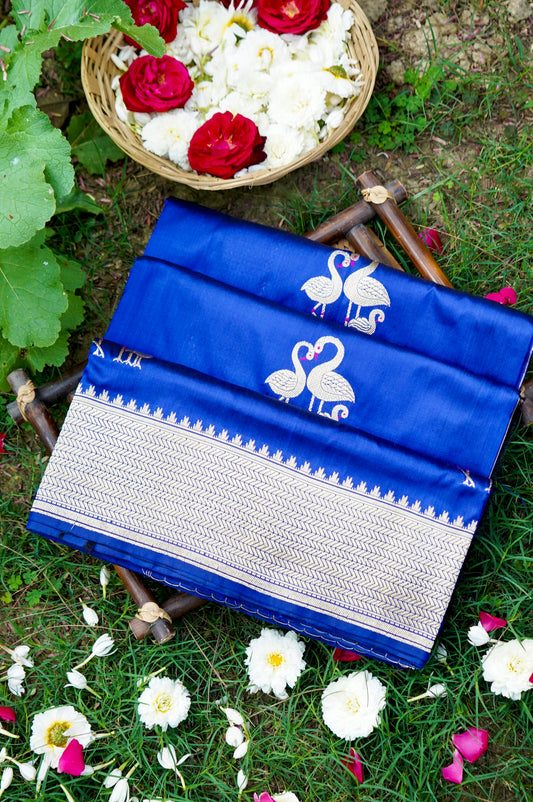 Royal Blue Katan SilknSaree