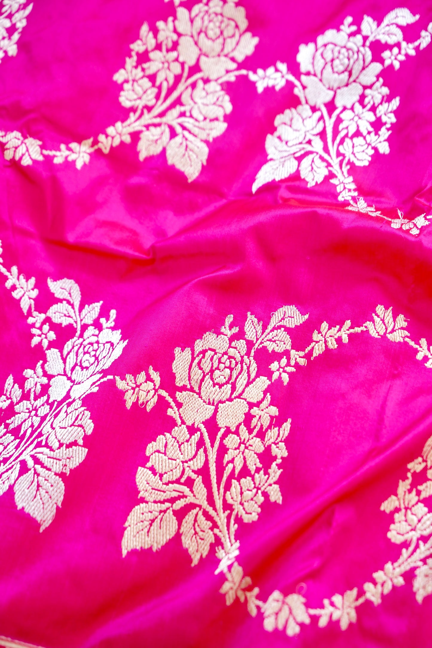 Rani Pink Katan Silk Saree