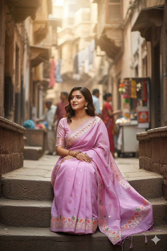 Raw Tussar Banarasi Saree