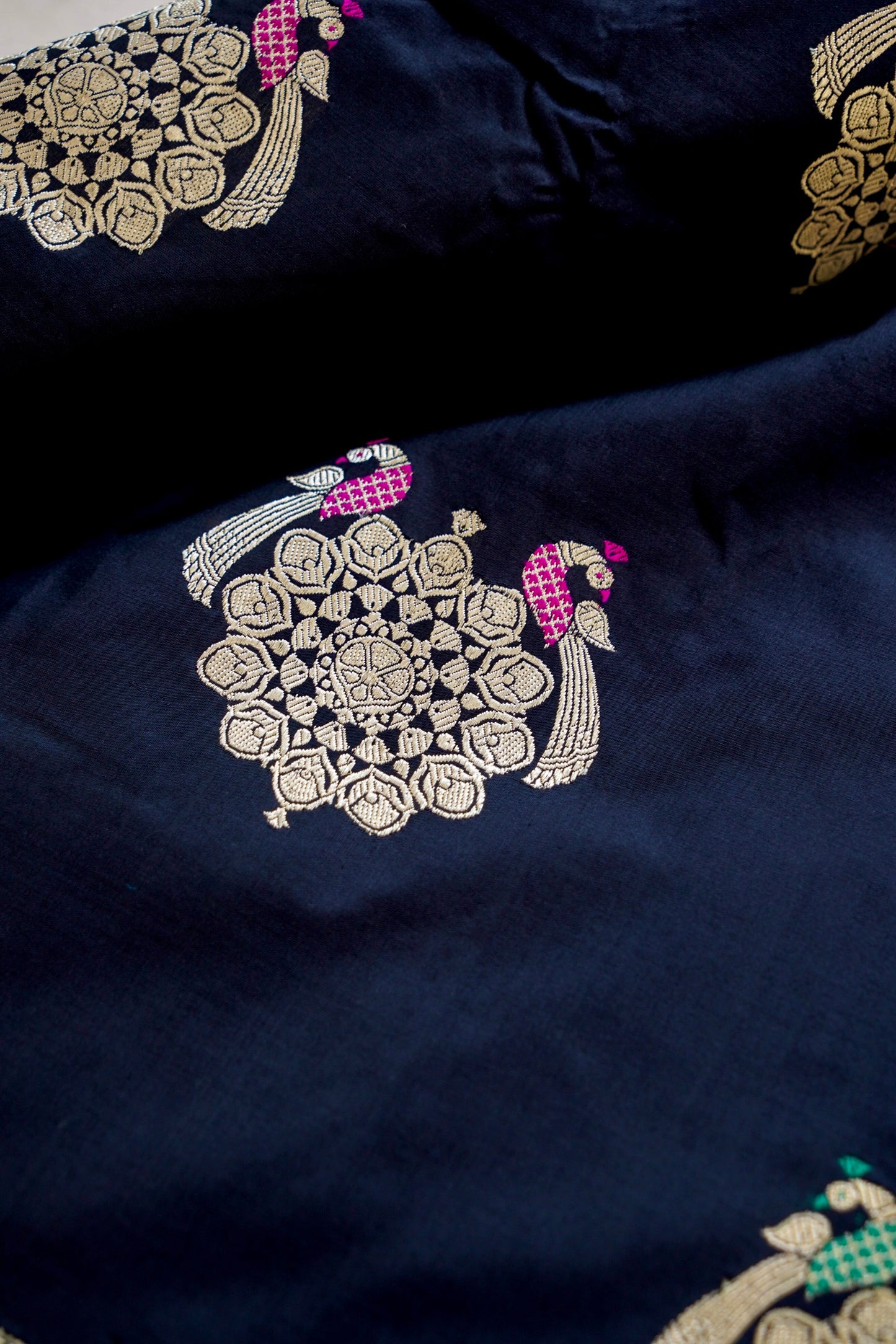 Black Katan Silk Saree