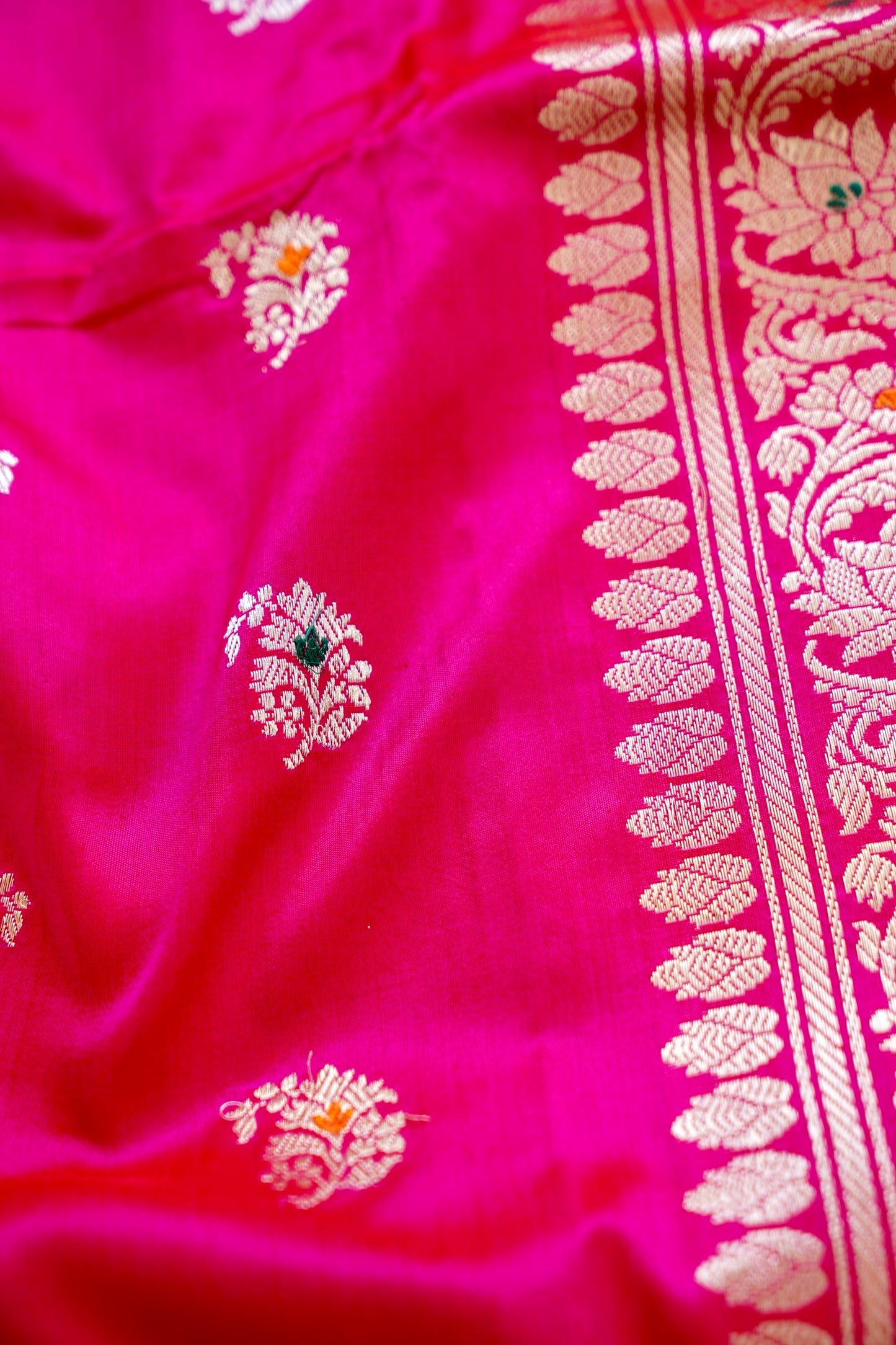 Rani Pink Katan Silk Saree