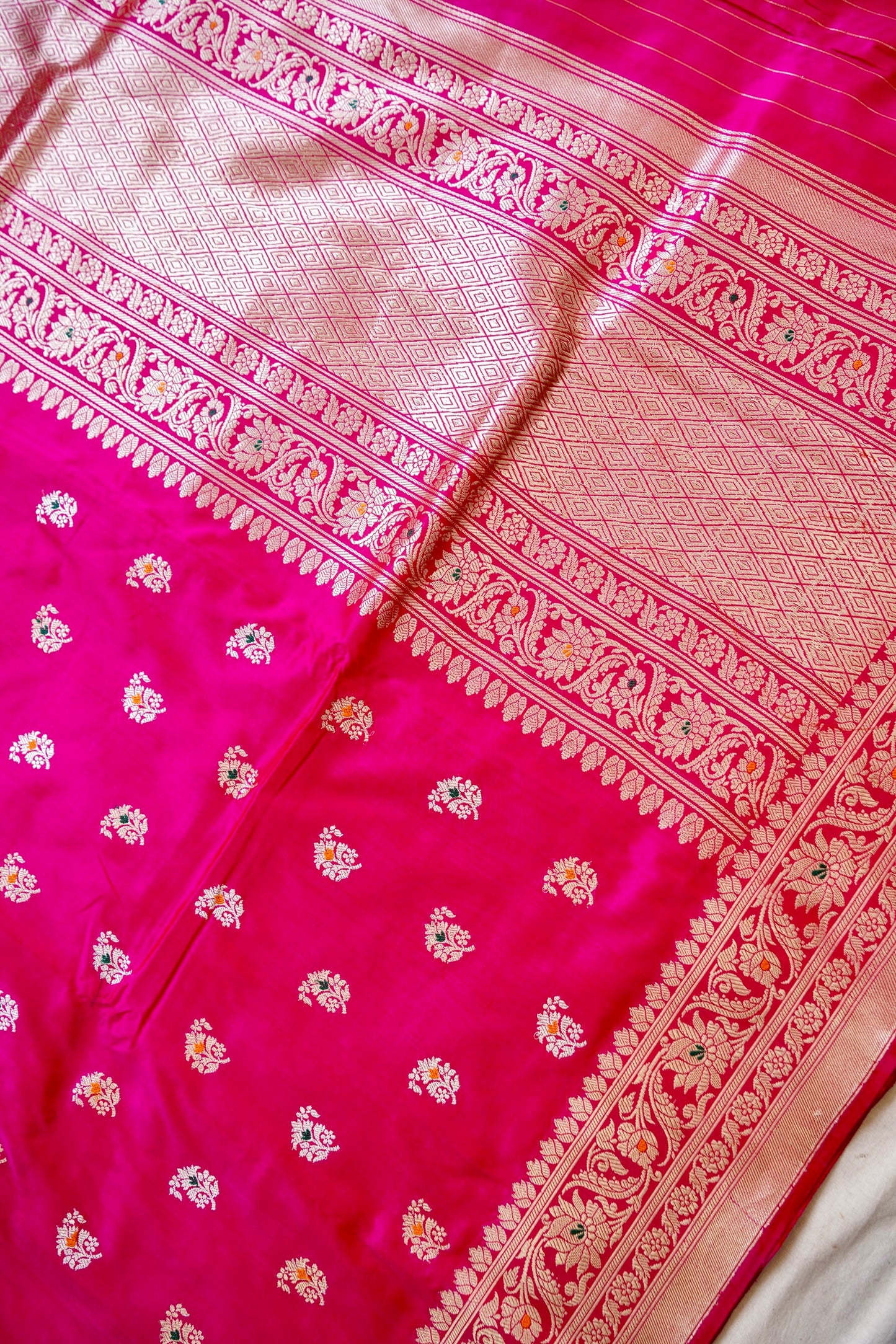 Rani Pink Katan Silk Saree