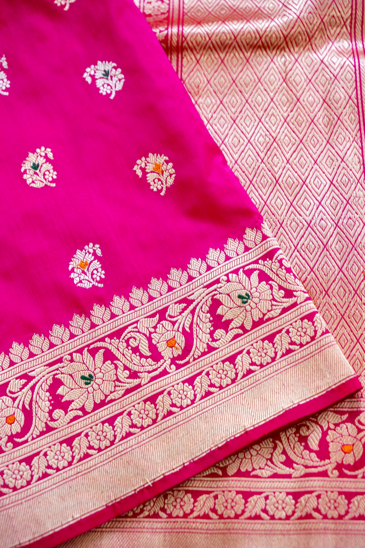 Rani Pink Katan Silk Saree