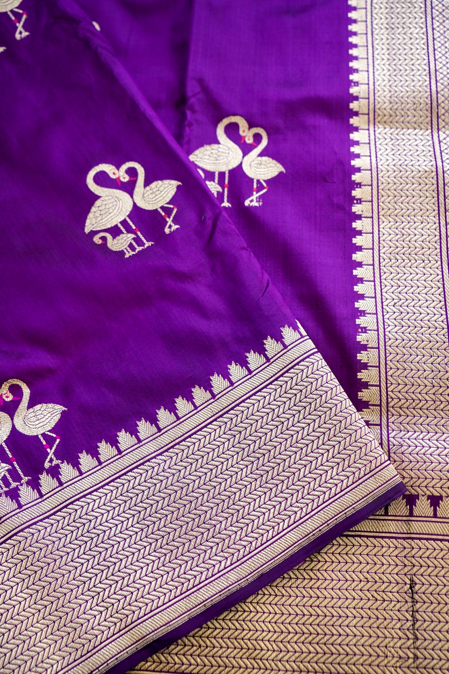 Royal Swan Blue Katan SilknSaree