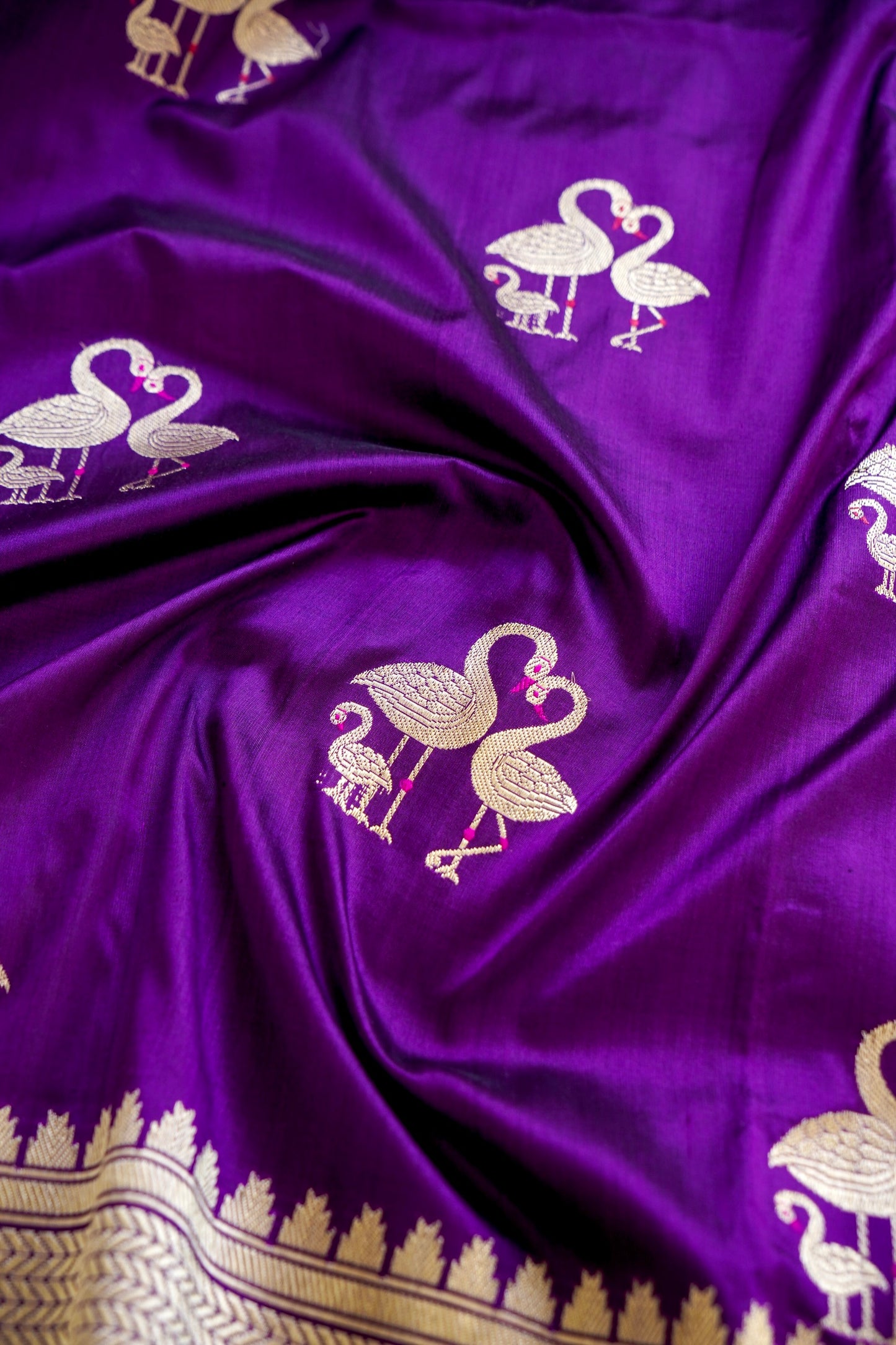 Royal Swan Blue Katan SilknSaree