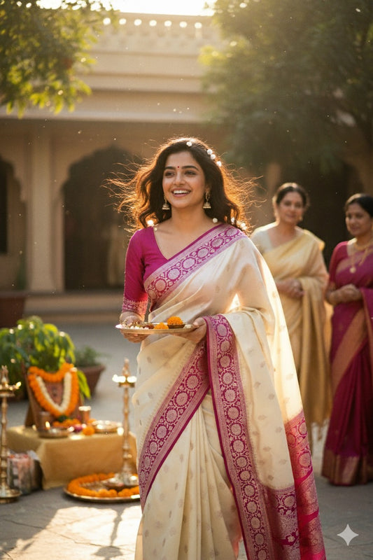 Mashru Silk Banarasi saree